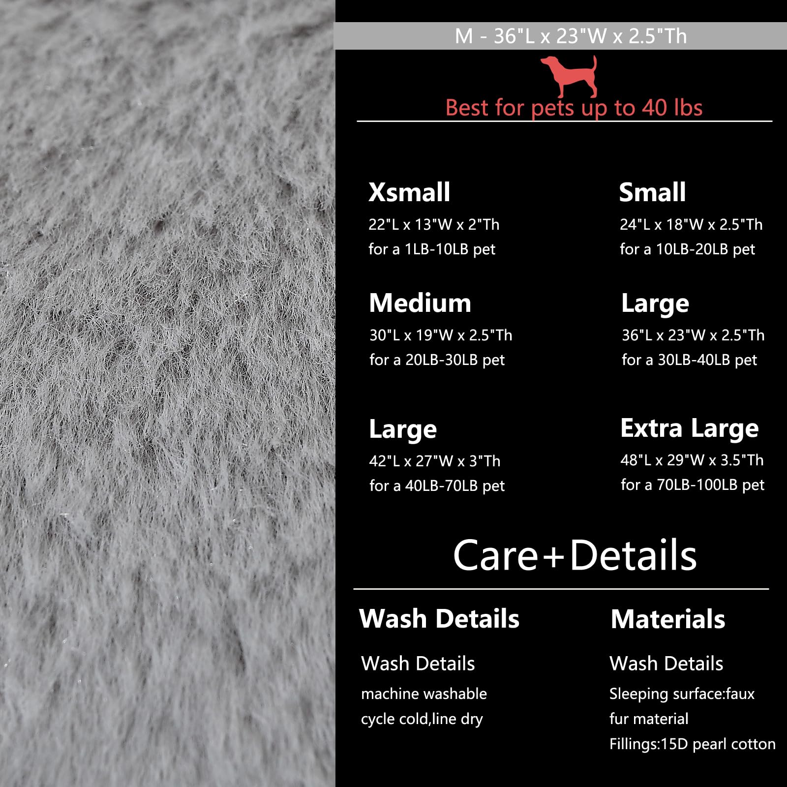 36 Inch Dog Crate Bed Washable,Extra Soft Dog Crate Pad 36 X 24 Fit Kennel Or Cage With Anti-Slip Bottom Fluffy Plush Sleeping M