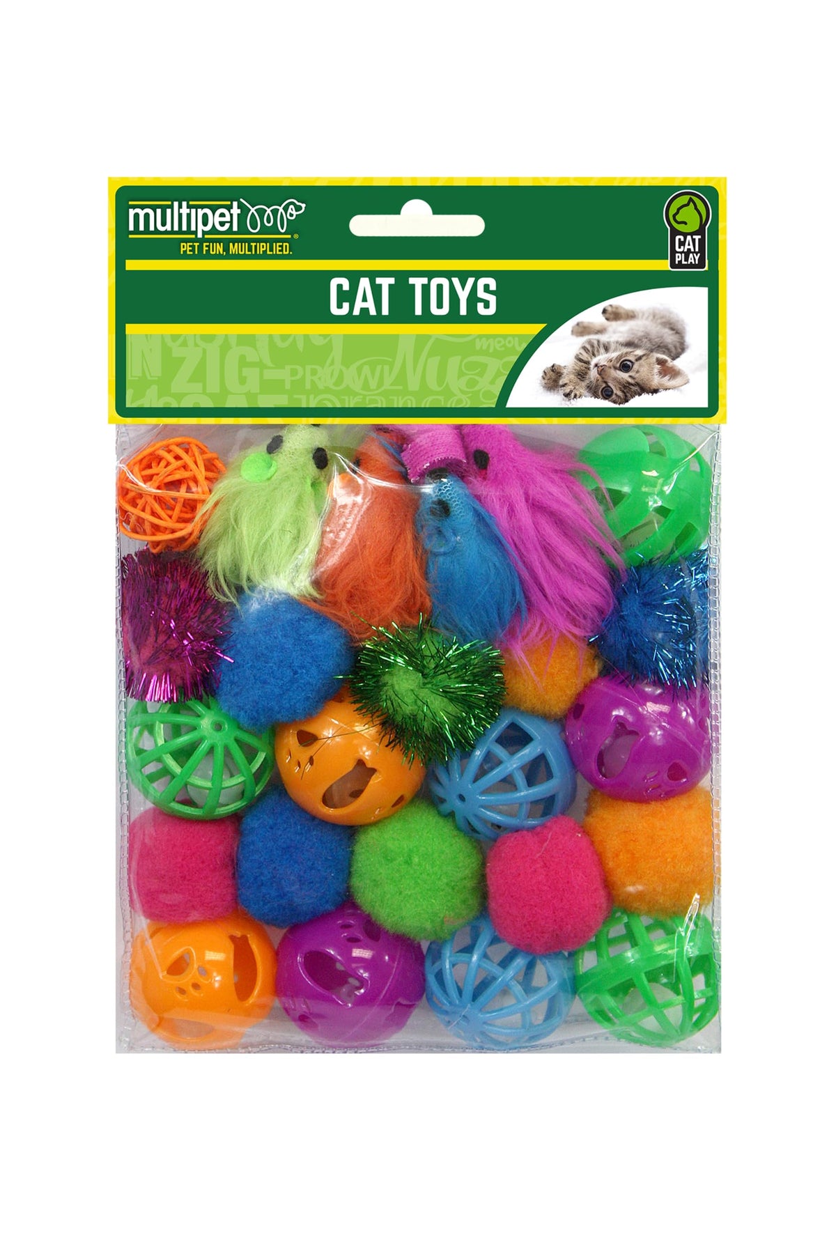 Multipet 24Pc Cat Toy Value Pack, 20640-1, Assorted