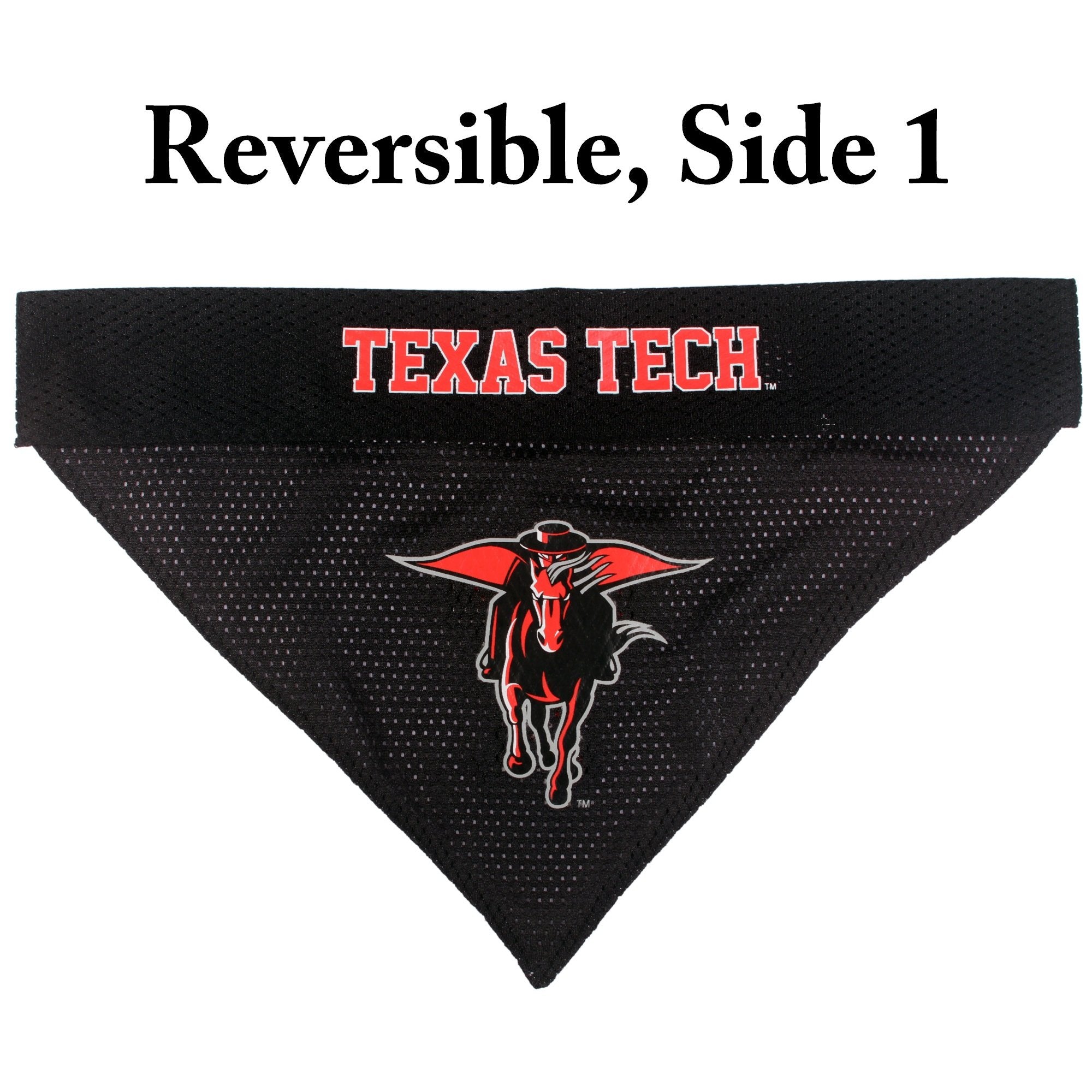 Pets First Collegiate Pet Accessories, Reversible Bandana, Texas Tech Red Raiders, Small/Medium
