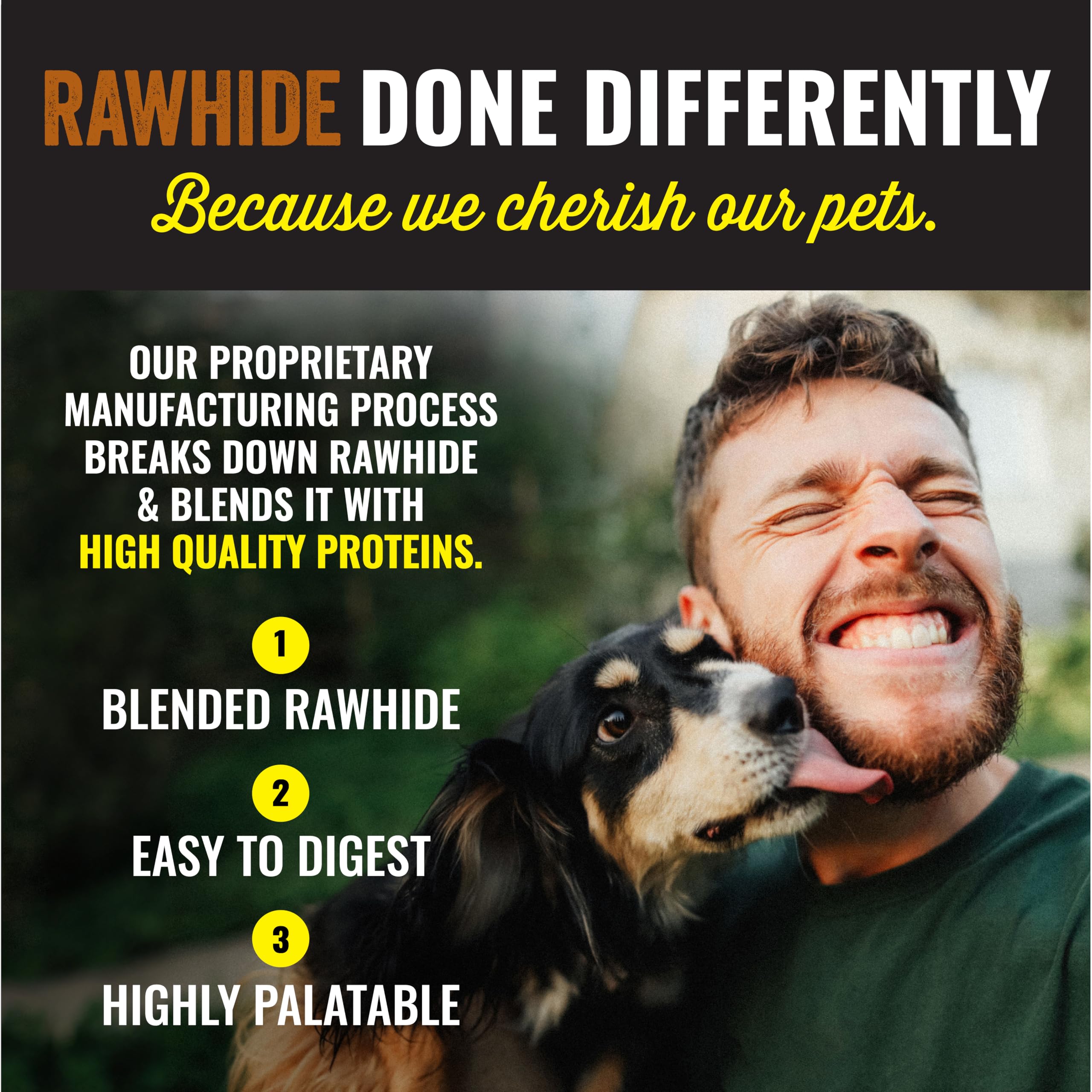 etta says! Crunchy Premium Dog Chews - 4.5 Beef Dog Chews - Made in The USA, Grain-Free Dog Treats, Good for Teeth, Easy to Dige