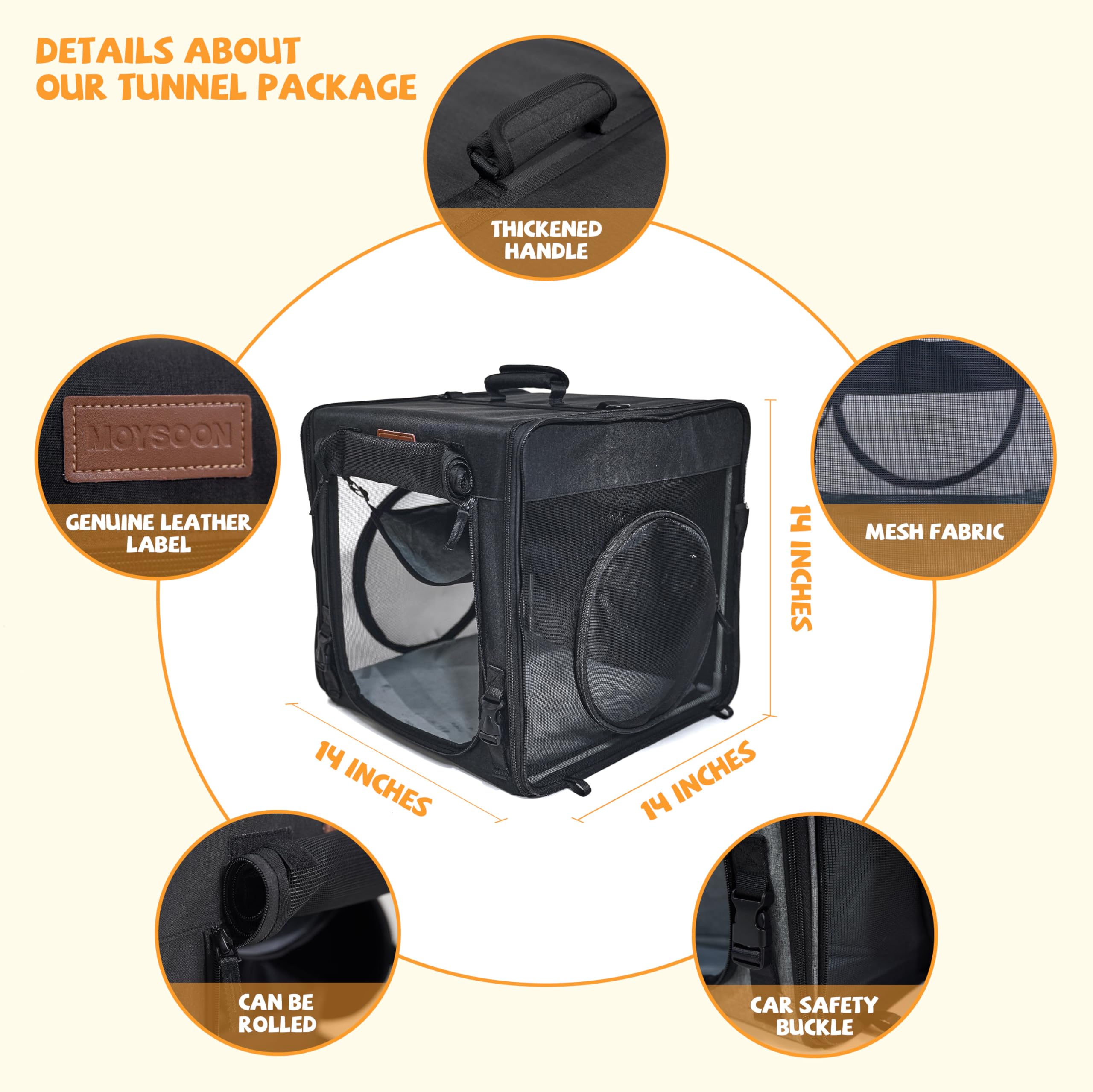 Cat Travel Carrier With Litter Box 2-In-1 Portable Double Cat Carriers For 2 Cats And Pet Shelter Ideal For Multiple Cats Soft F