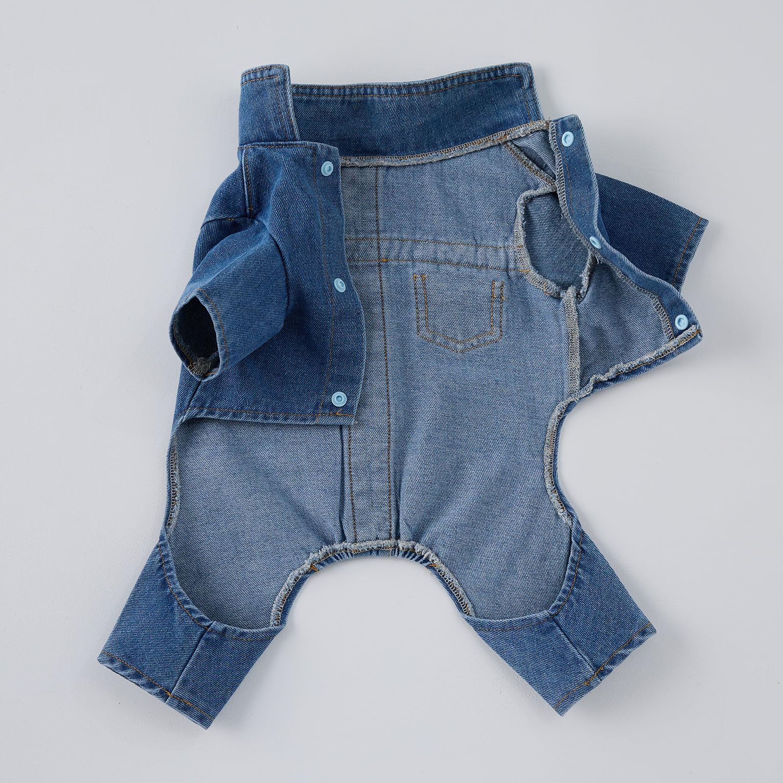 Fashion Denim Dog Overalls Onesie, Suitable For Small To Medium-Sized Dogs To Wear All Year Round, Machine Washable (Xx-Large)