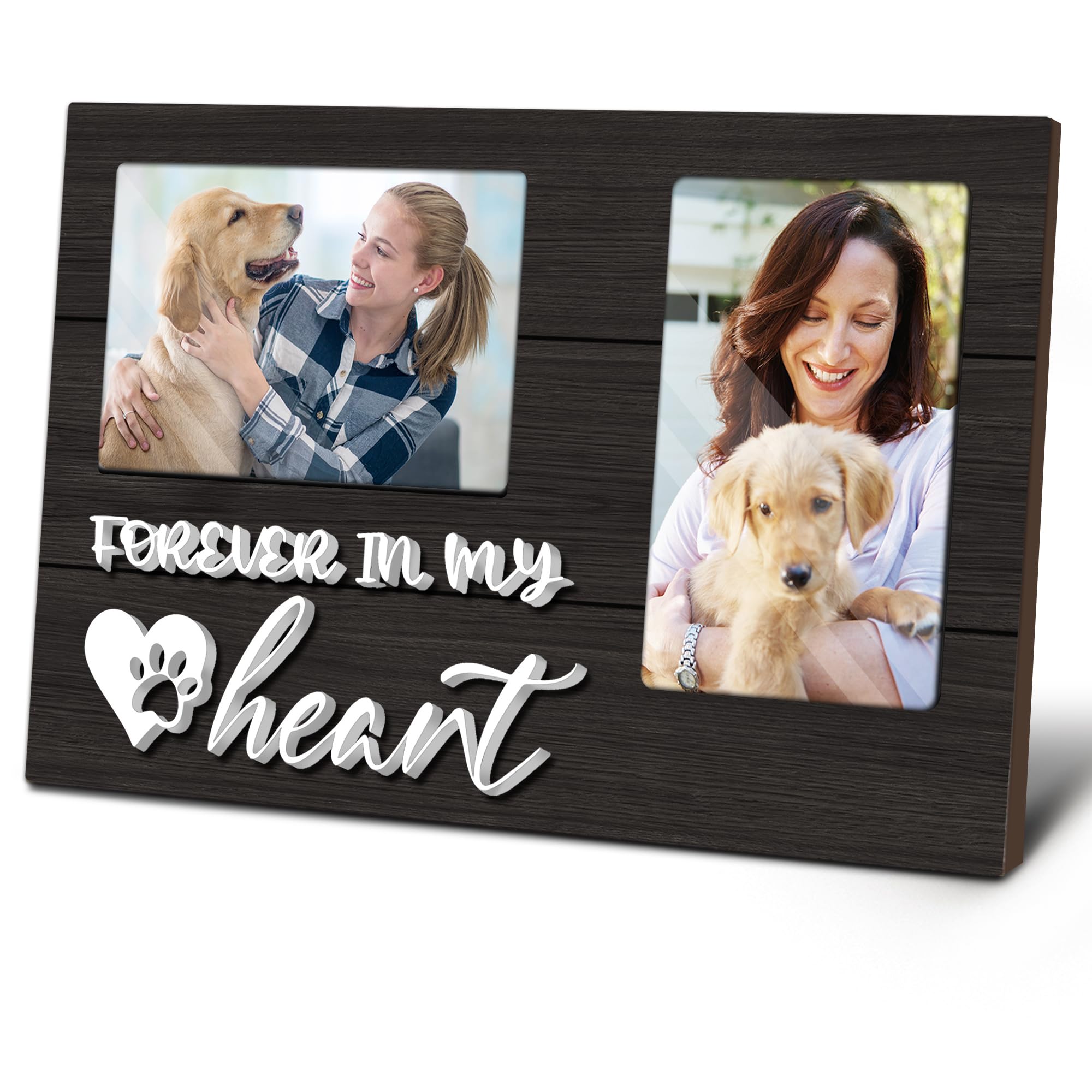 Cocomong Dog Memorial Gifts For Loss Of Dog, Pet Memorial Gifts Picture Frame, Loss Of Dog Sympathy Gift Holds 2 4X6 Inches Phot