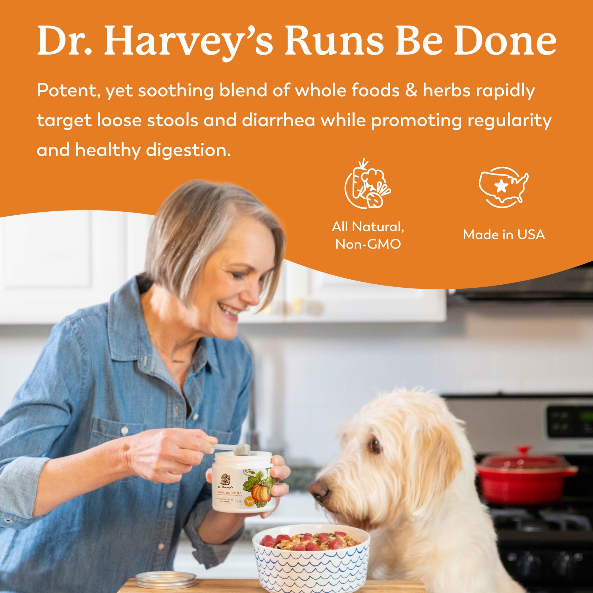 Dr. Harveys Runs Be Done Anti-Diarrheal Digestive Tract Supplement for Dogs (7 Ounces)