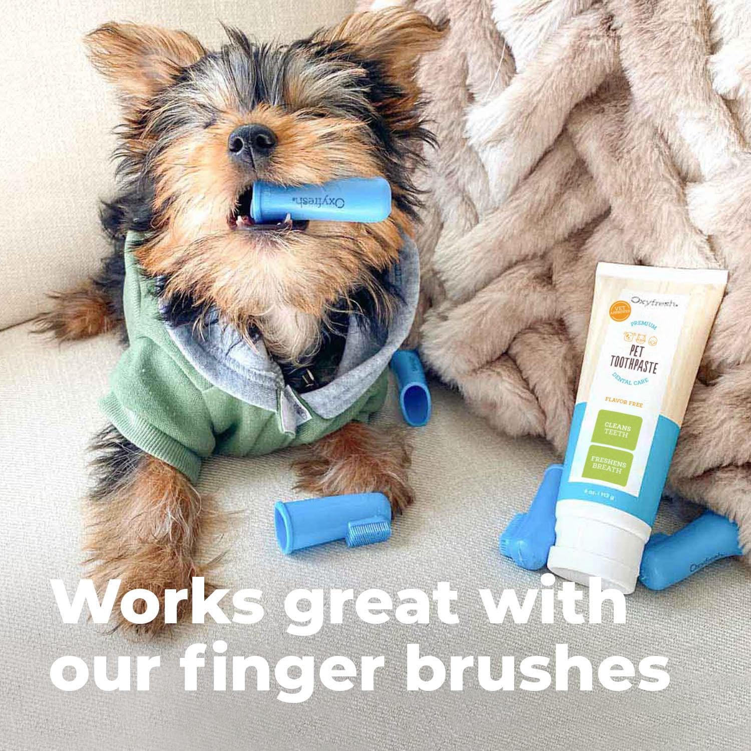 Oxyfresh Premium Dog Toothpaste - Best Dog Teeth Cleaning & Dog Plaque and Tartar Fighter - Safe for Cat Toothpaste Too - Vet Fo