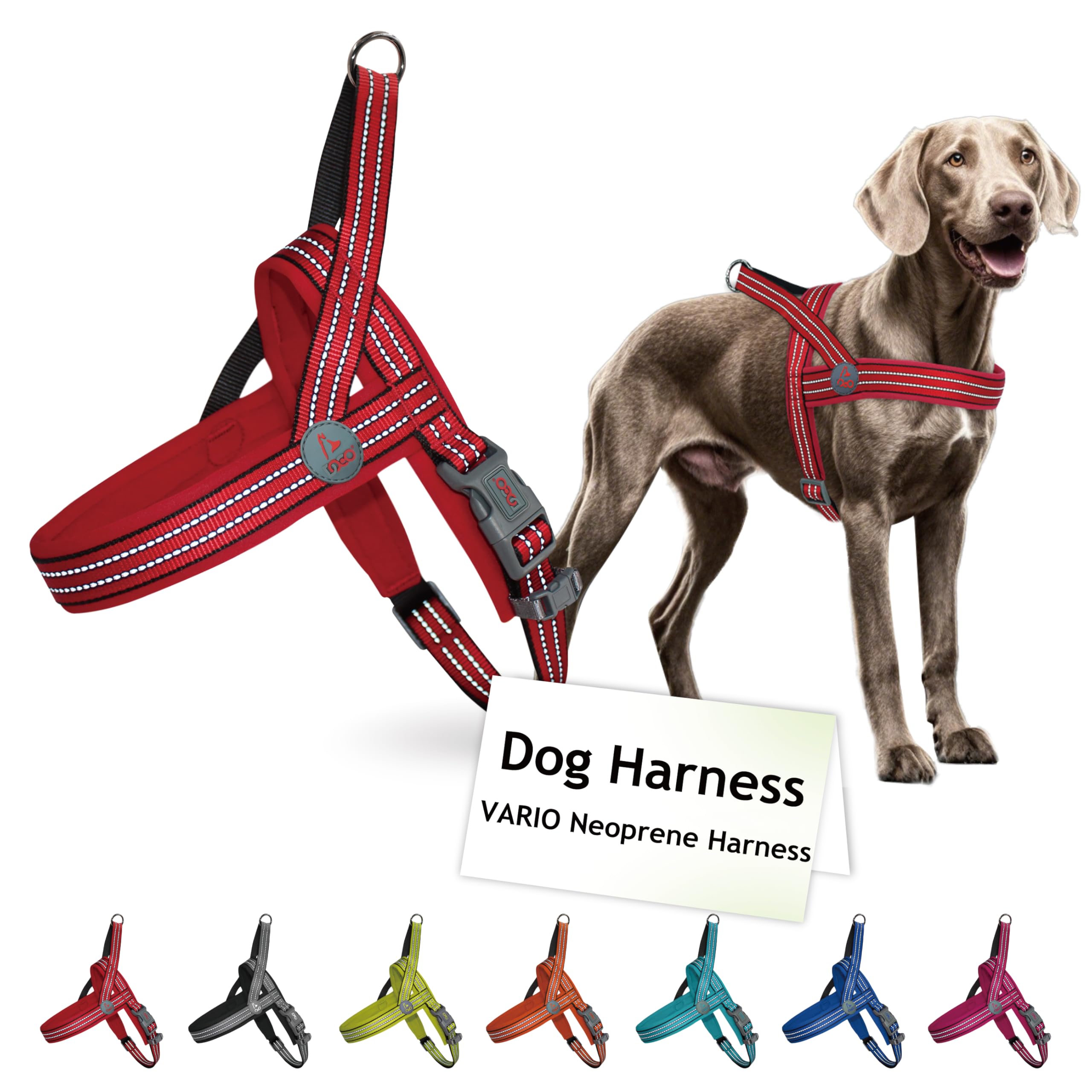 Doco No-Pull Dog Harness Halter Reflective Easy-Control Harness For Training, Walking, And Preventing Pulling, Ideal For Medium 