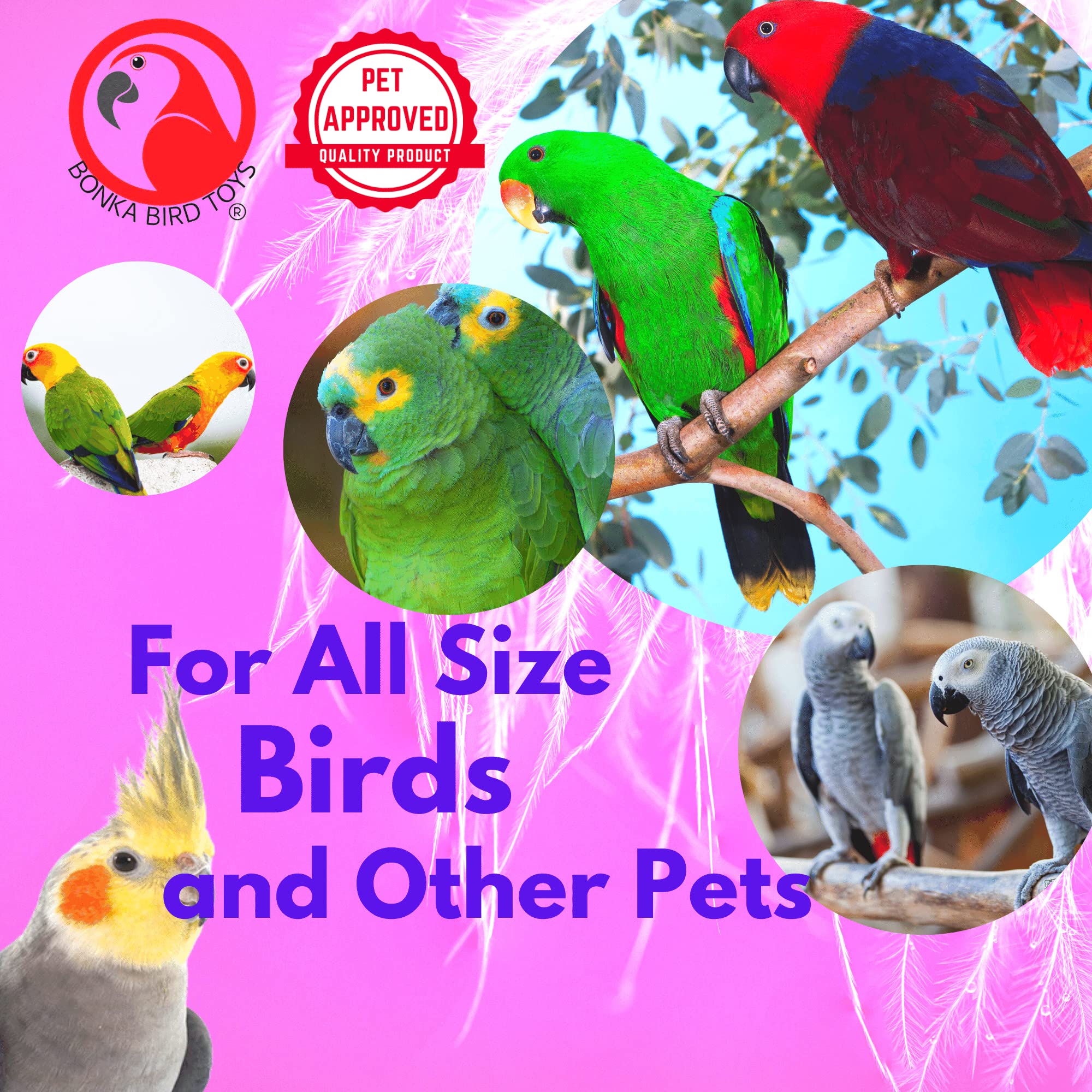 Bonka Bird Toys 2183 Pk6 Mini Sandal Foot Beak Chew Throw Parrot Parakeet Quaker Budgie Finch Cockatoo
