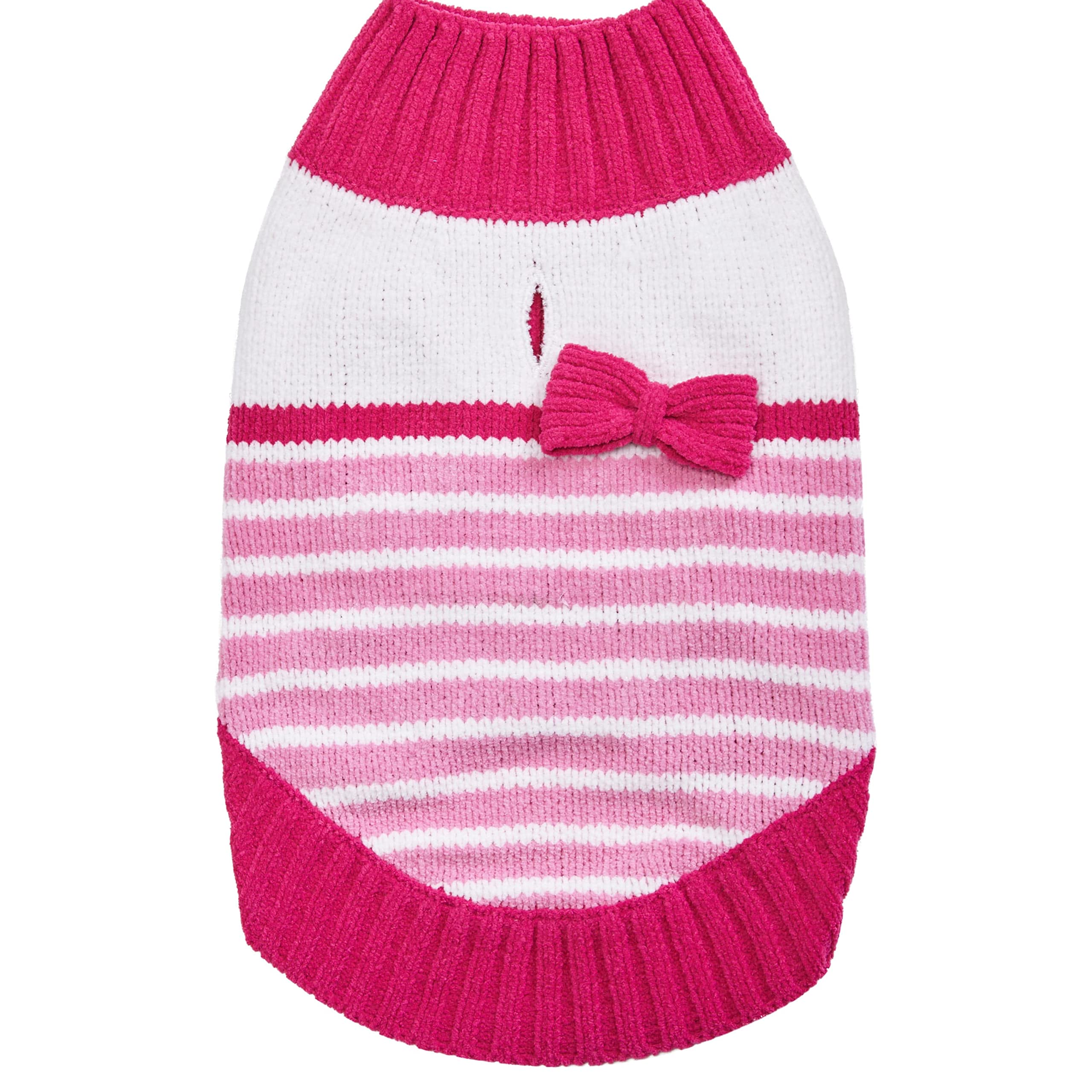Blueberry Pet Dog Sweater, Pink Princess Chenille Fleece, Small (10'' Back Length), Stylish Dog Clothes for Cold Weather