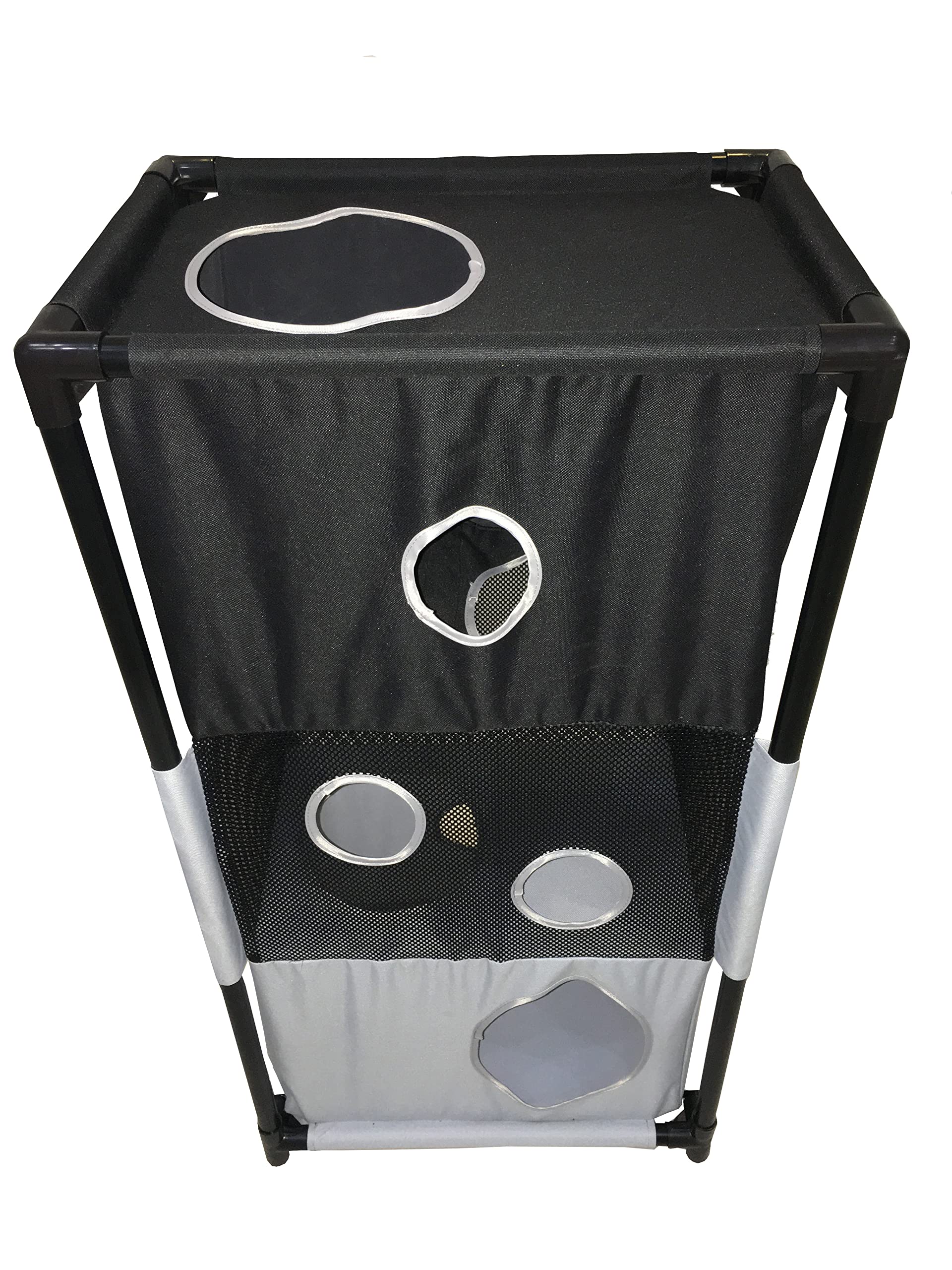 Pet Life Cat House, Black/White