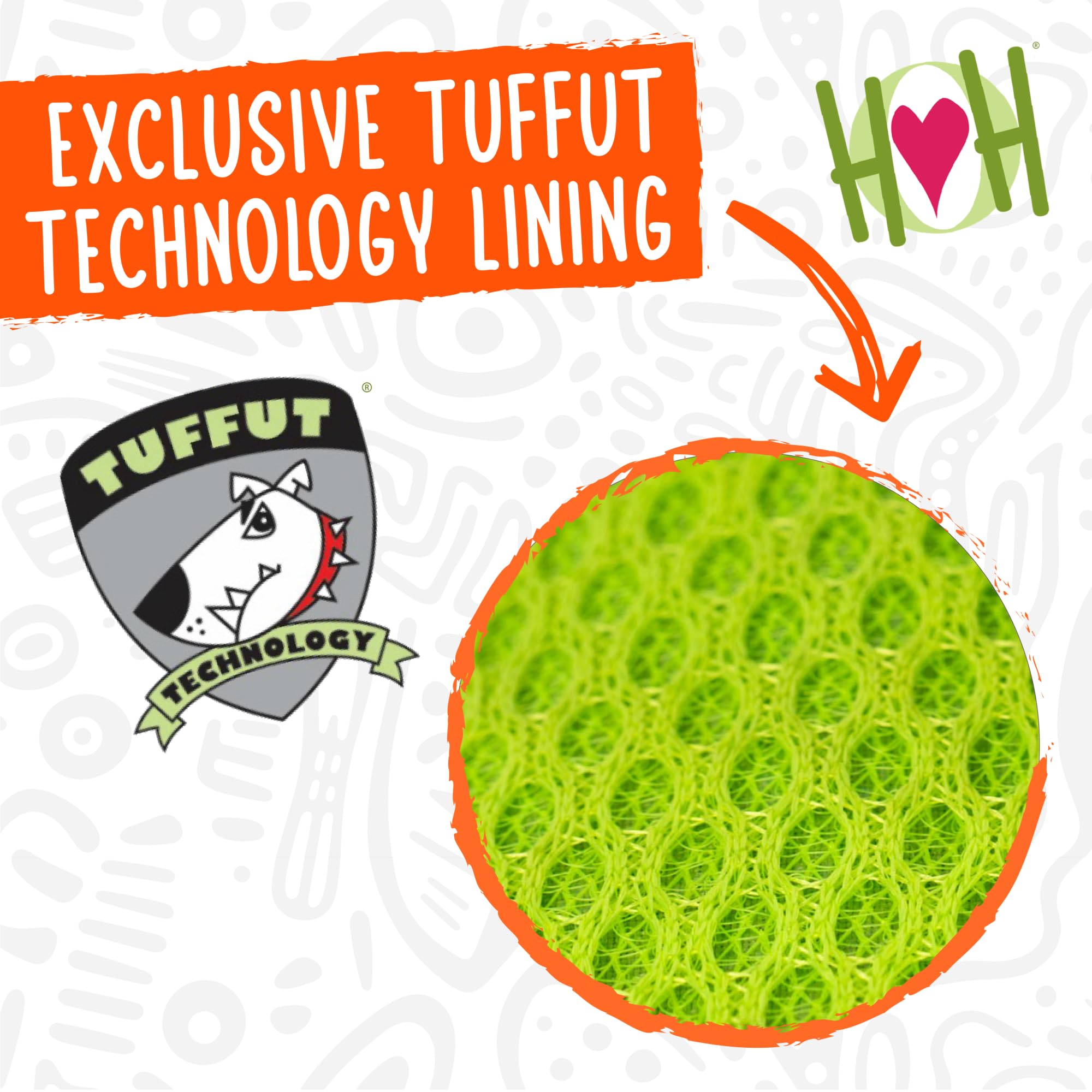 Hugglehounds Ruff-Tex Squeaky Tough Dog Chew Toy All Natural, Turtle, Large