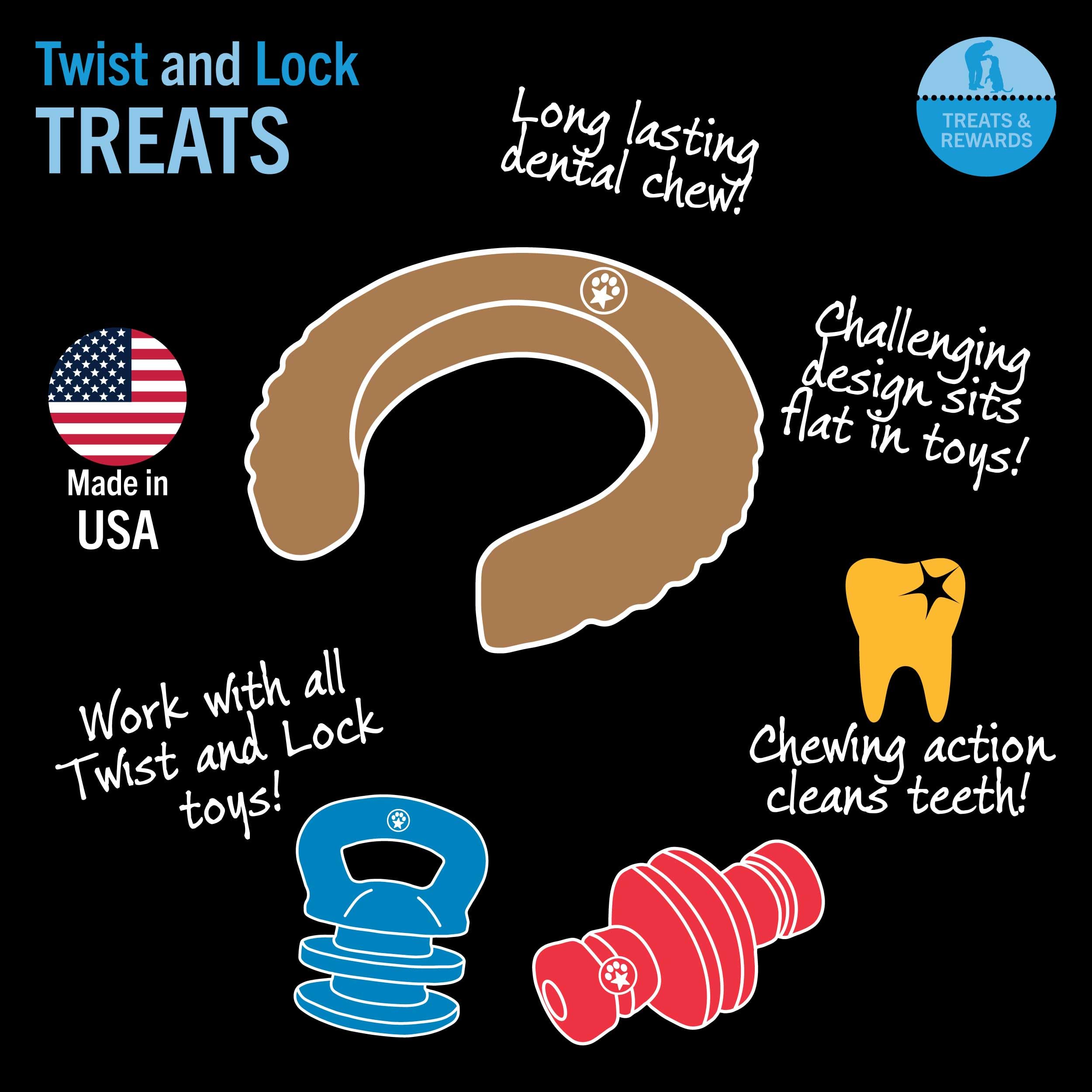 Starmark Twist and Lock Treat Dental Chews for Dogs