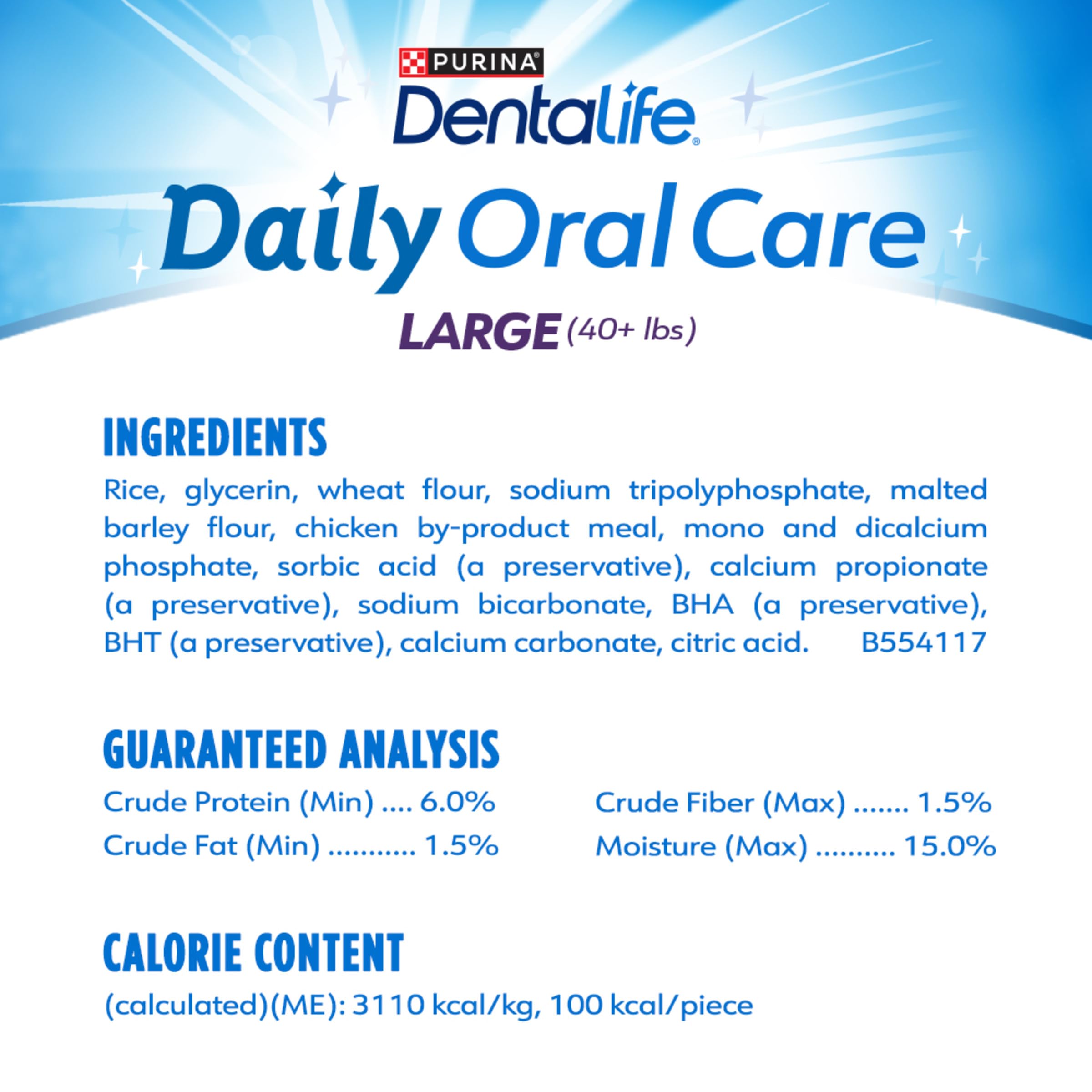 Purina DentaLife Made in USA Facilities Large Dog Dental Chews, Daily