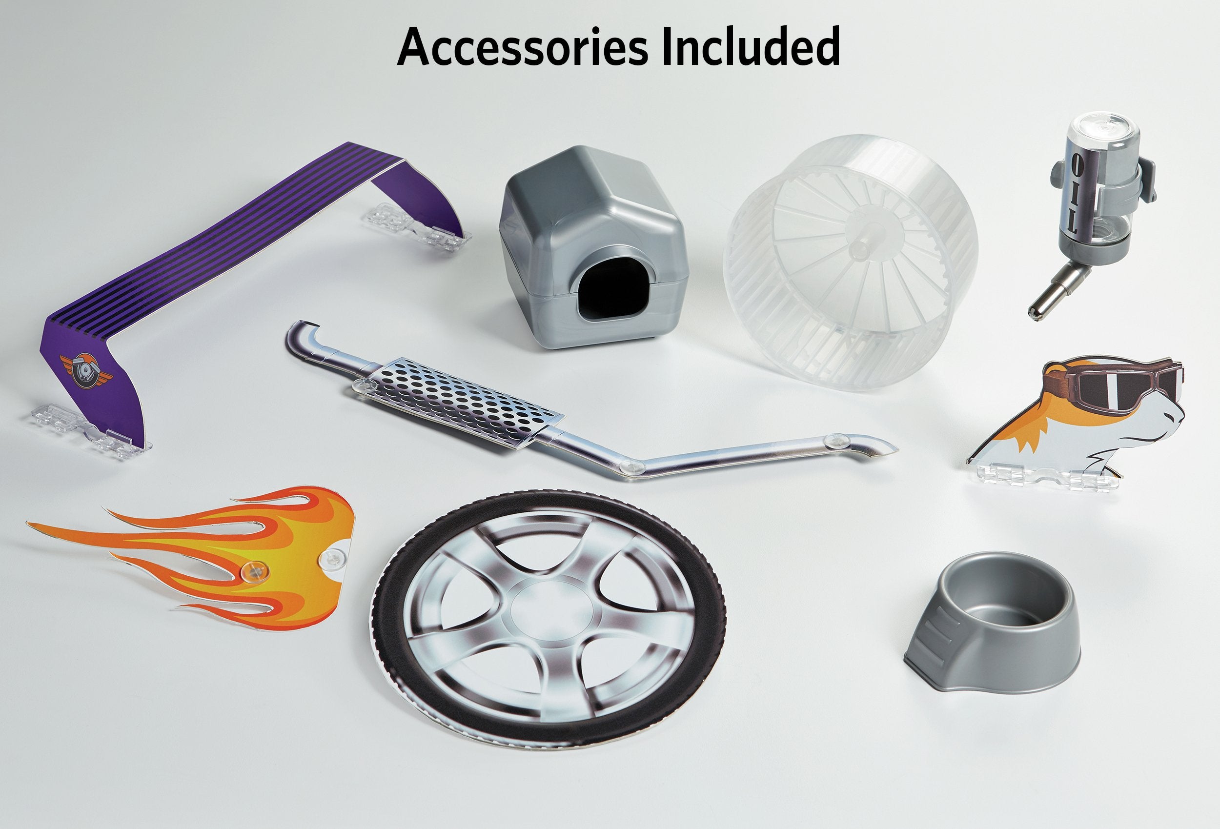 MidWest Homes for Pets Hamster Cage | Exciting Hot Rod Theme | Accessories & Decals Included