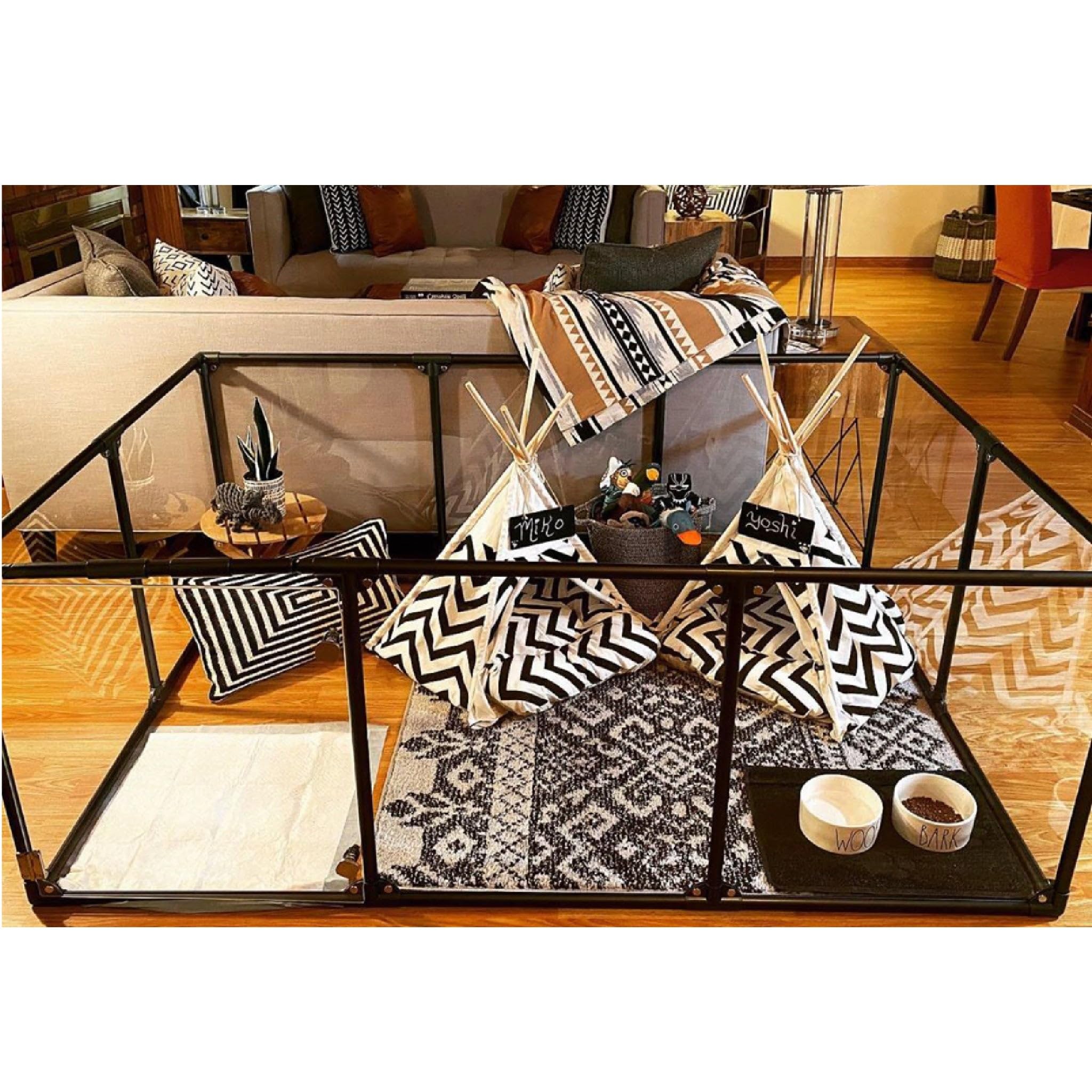 Clearly Loved Pets 27' Tall Large Lucidium Pet Pen, White