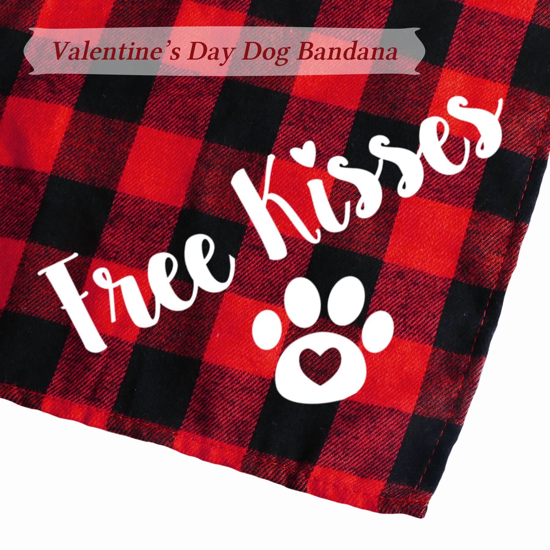 Stmk 4 Pack Valentine'S Day Dog Bandanas, Valentine'S Day Plaid Dog Puppy Bandana For Dog Puppy Valentine'S Day Wedding Holiday Party Decorations (Valentine'S Day)
