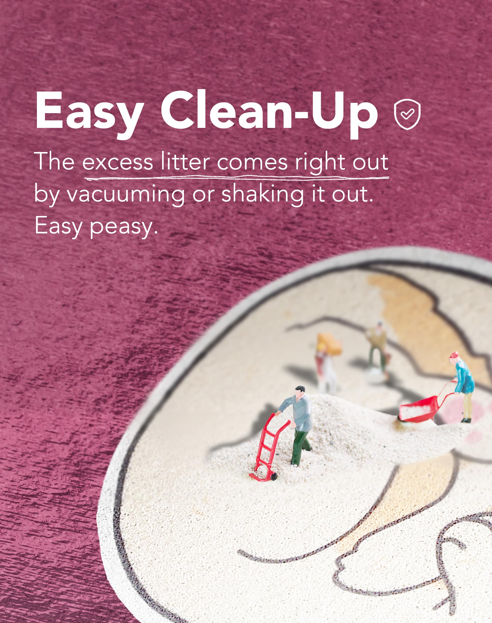 Lukamoo Cute Cat Litter Mat (30X20), Large/L, For Kitty Litter & Cute Cat Litter Box