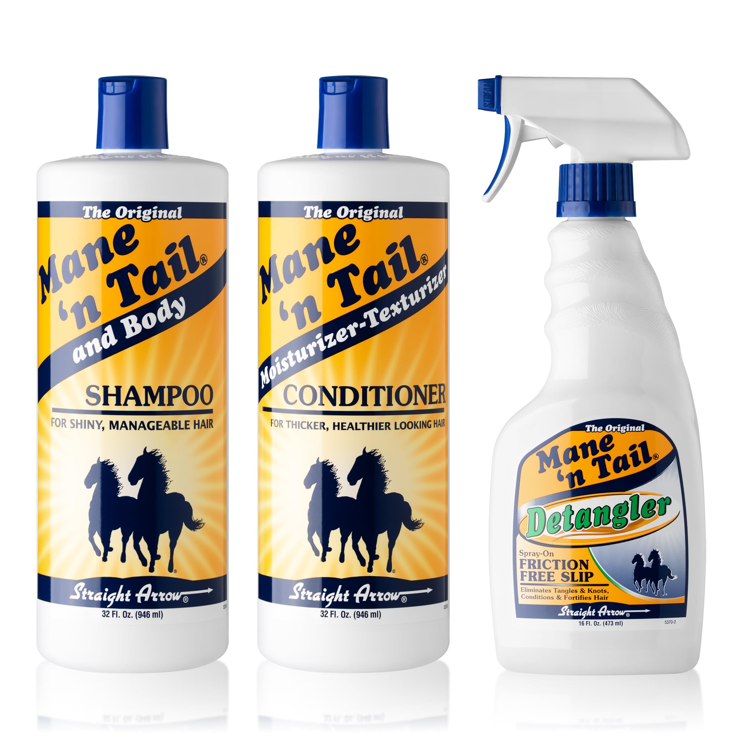 Mane 'N Tail 3 Pc Kit Includes 32 Ounce Mane 'N Tail Shampoo/ 32 Ounce Mane 'N Tail Conditioner/ Detangler 16 Ounce
