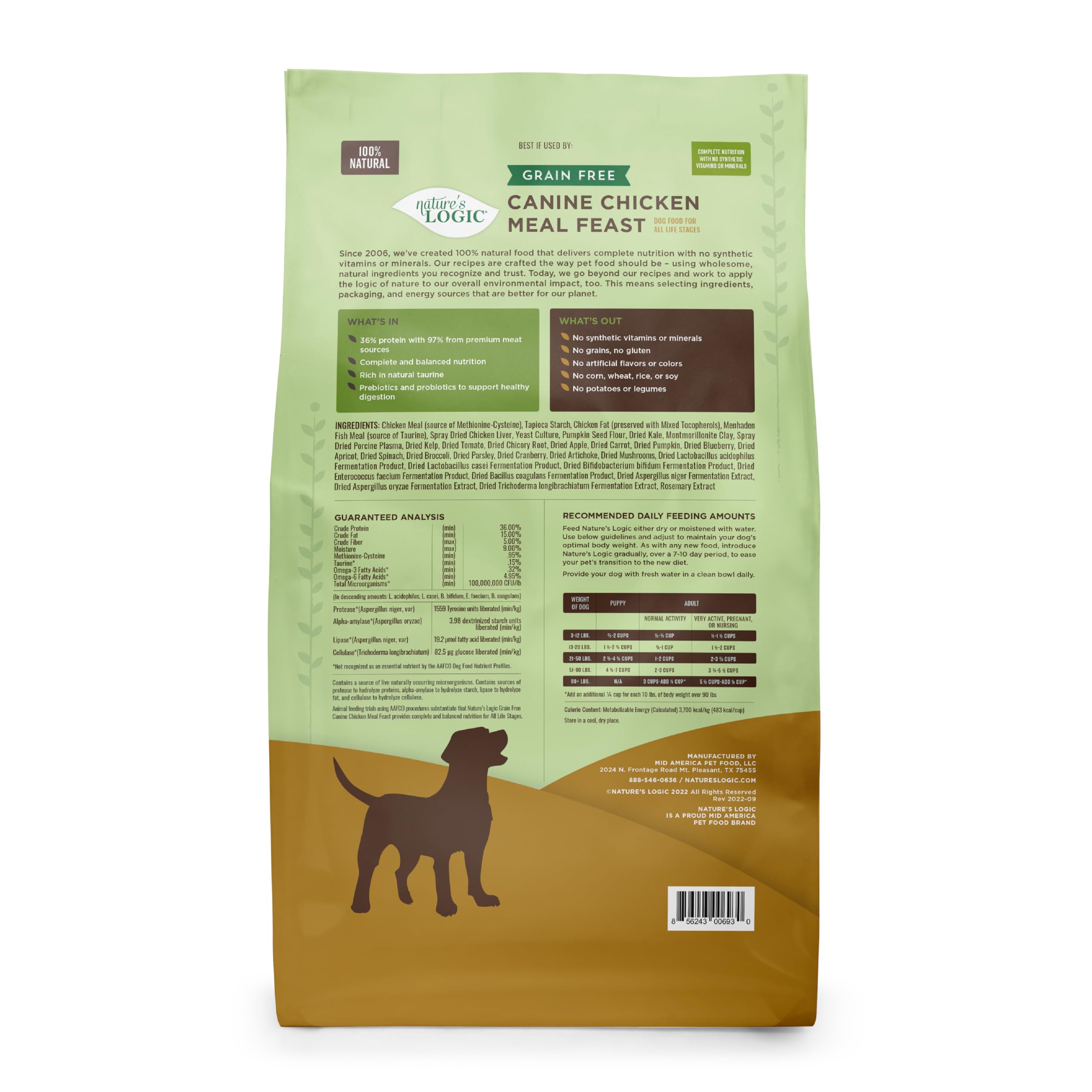 Natures Logic Grain-Free Dry Dog Food - All-Natural, High Protein, No Synthetic Vitamins/Minerals - Gluten Free - Supports Heal