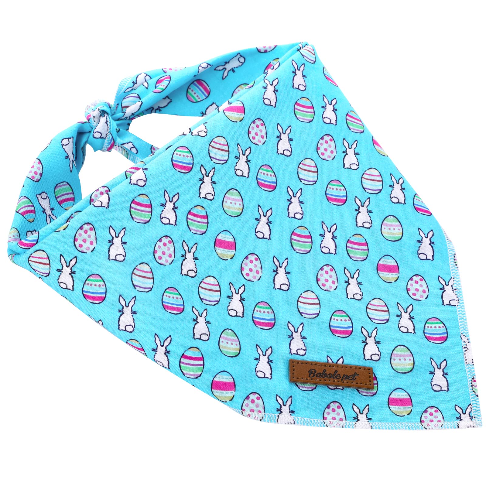 Babole Pet Easter Gift Dog Bandanas, 1Pc Rabbit Egg Washable Square Dog Scarfs For Small Medium Large Dogs Adjustable Dogs Bib Scarfs For Girl And Boy(S)