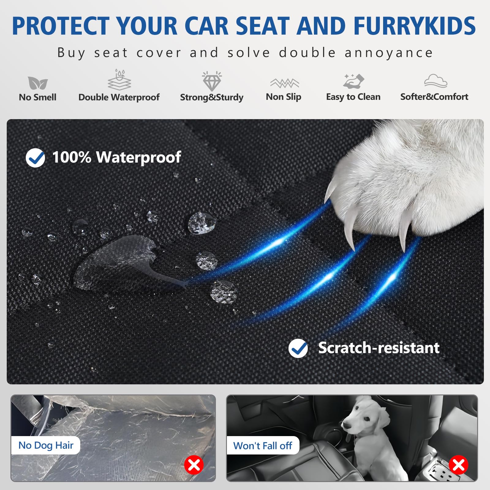 Xl Truck Back Seat Extender For Dogs, Dog Seat Cover Back Seat Holds 420Lbs, Hard Bottom Pet Seat Covers For Crew Cab Trucks, Do