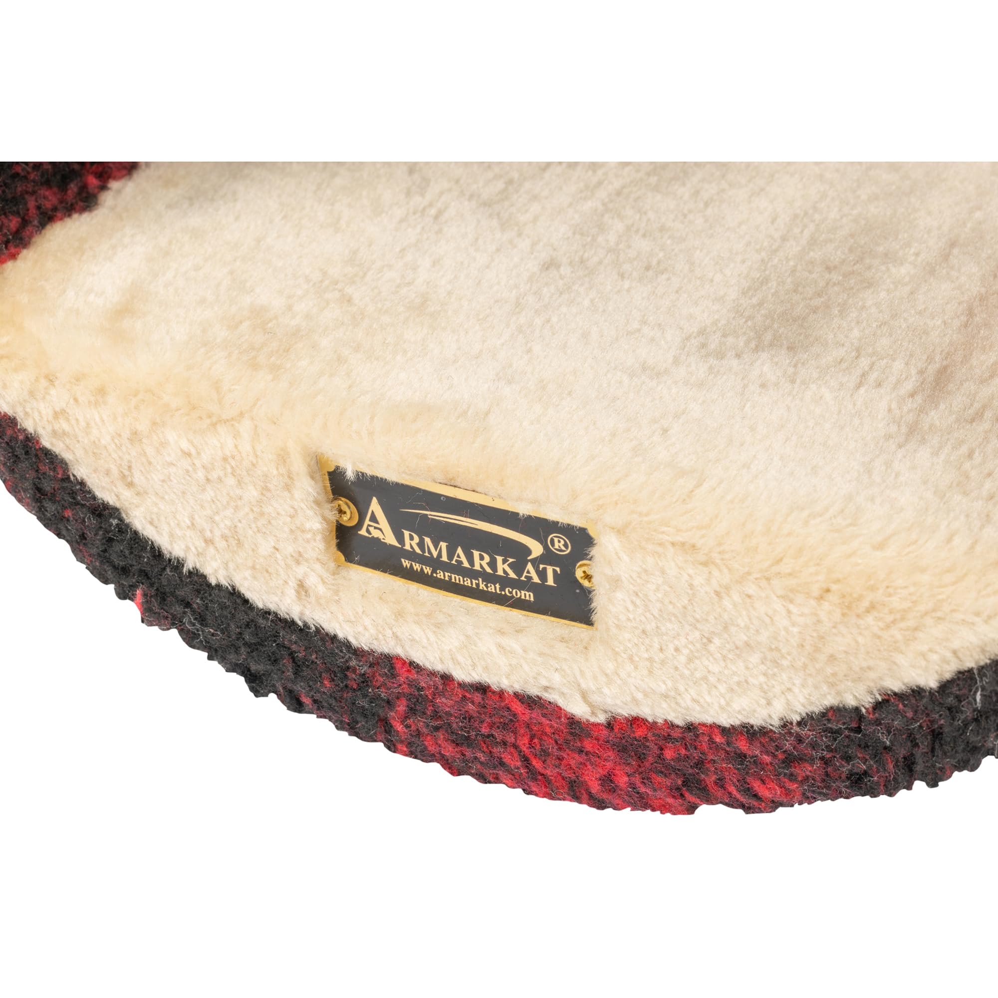 Armarkat Model B1601 Cat Hideaway Tunnel, Scotch Plaid, Black/Red, 16''(L) X 10''(W) X 16''(H)