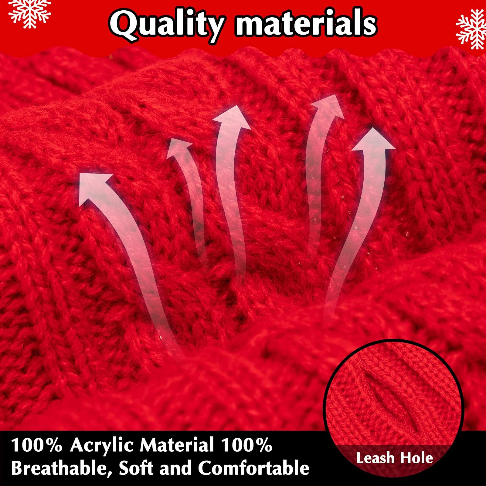 Pawchie Dog Sweater Dress With Bowtie - Dog Turtleneck Pullover Knitwear For Small Dogs Girls Cold Weather Sweater With Leash Hole, Suitable For Small Medium Dogs Puppies