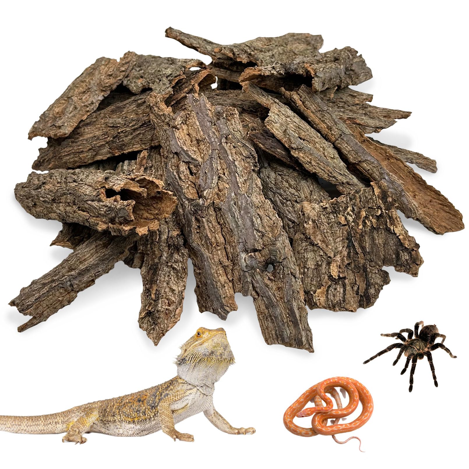 Apatal Reptile Cork Bark Bulk 1.5 Lb Cork Wood For Terrarium, Natural Flat Cork Bedding Terrarium Substrate For Bearded Dragon S