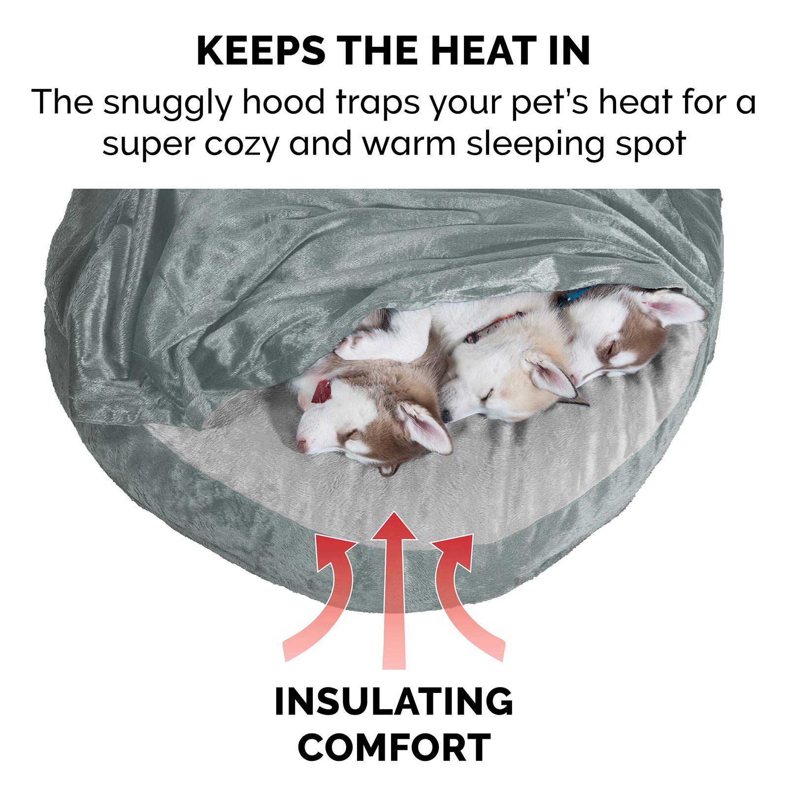 Furhaven 26 Round Memory Foam Dog Bed for Medium/Small Dogs w/ Removable Washable Cover, For Dogs Up to 30 lbs - Microvelvet Snu