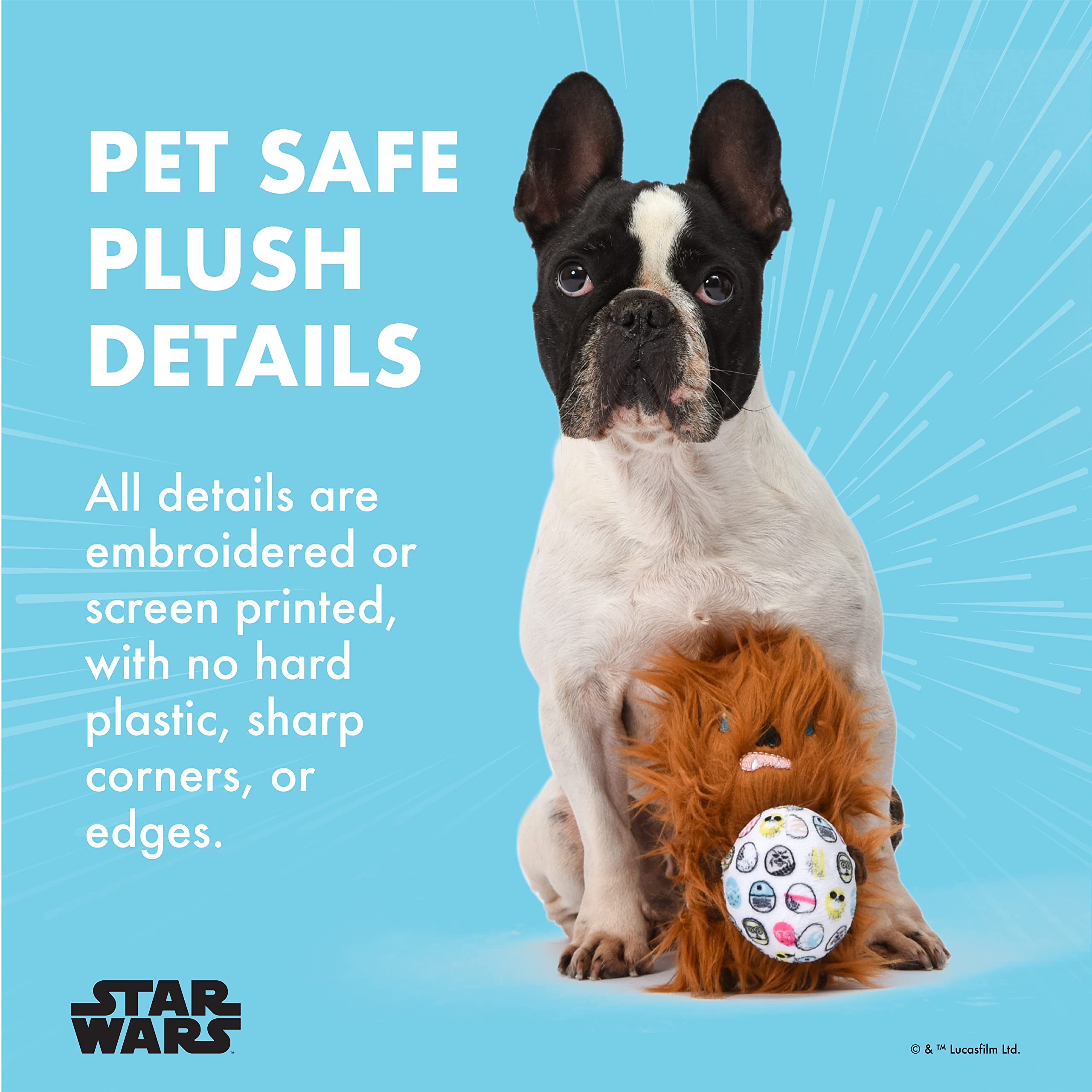 Star Wars For Pets Easter 6' Chewbacca Rebel Egg Squeaker Pet Toy | 6” Star Wars Plush Squeaker Easter Chewbacca Pet Toy | Soft Chew Toy For Dogs, Stuffed Chewbacca Easter Toy 6 Inch
