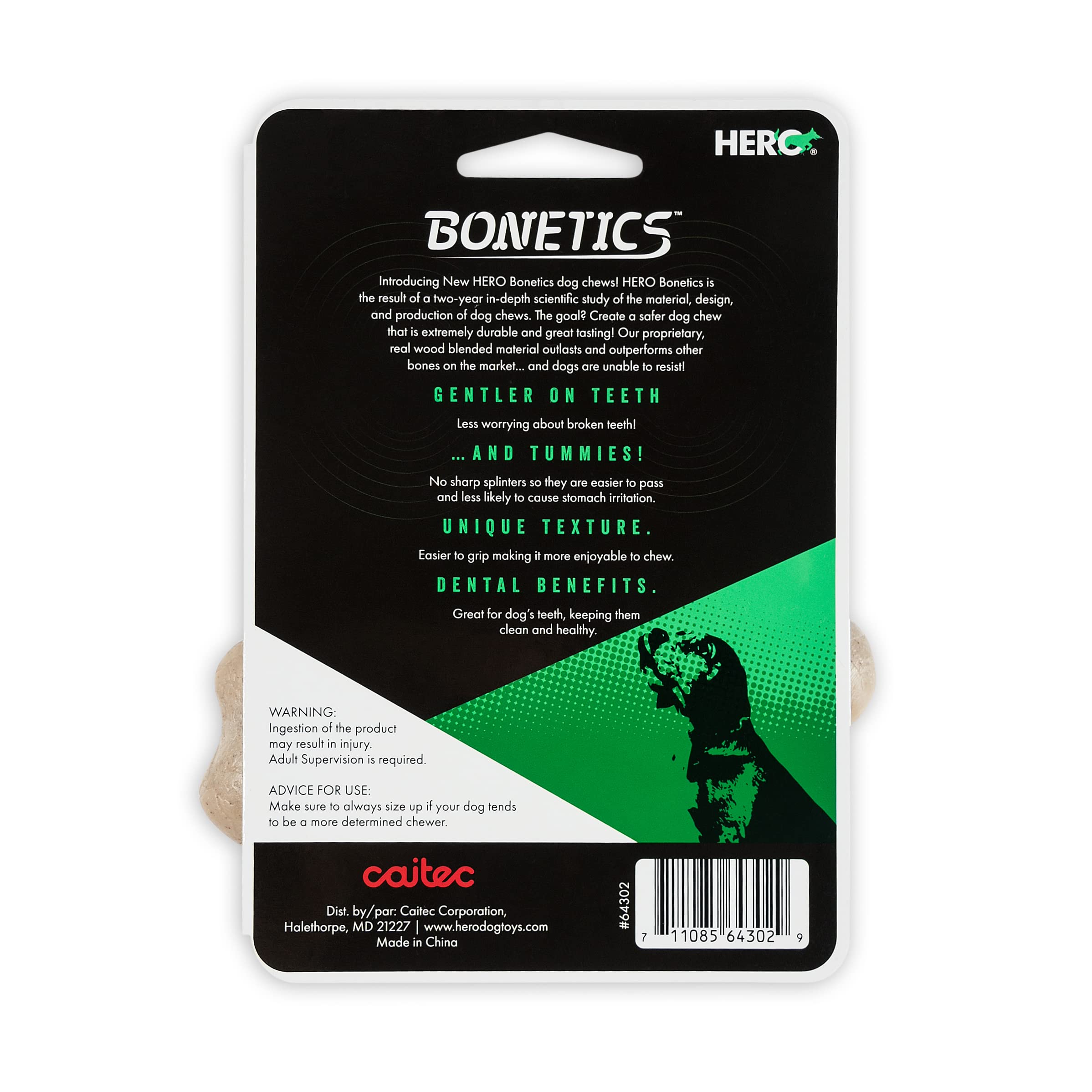 Hero Bonetics?Femur Bone Dog Chew Toy Medium / Peanut Butter