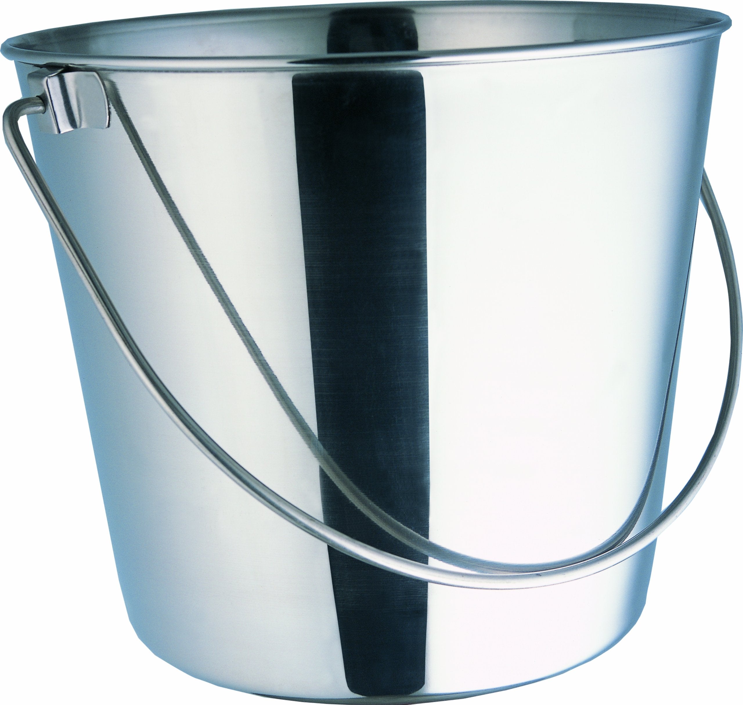 Indipets Stainless Steel Bucket for Pets (16-Quart) - Heavy Duty Pails, Food & Water Pail for Cats & Dogs