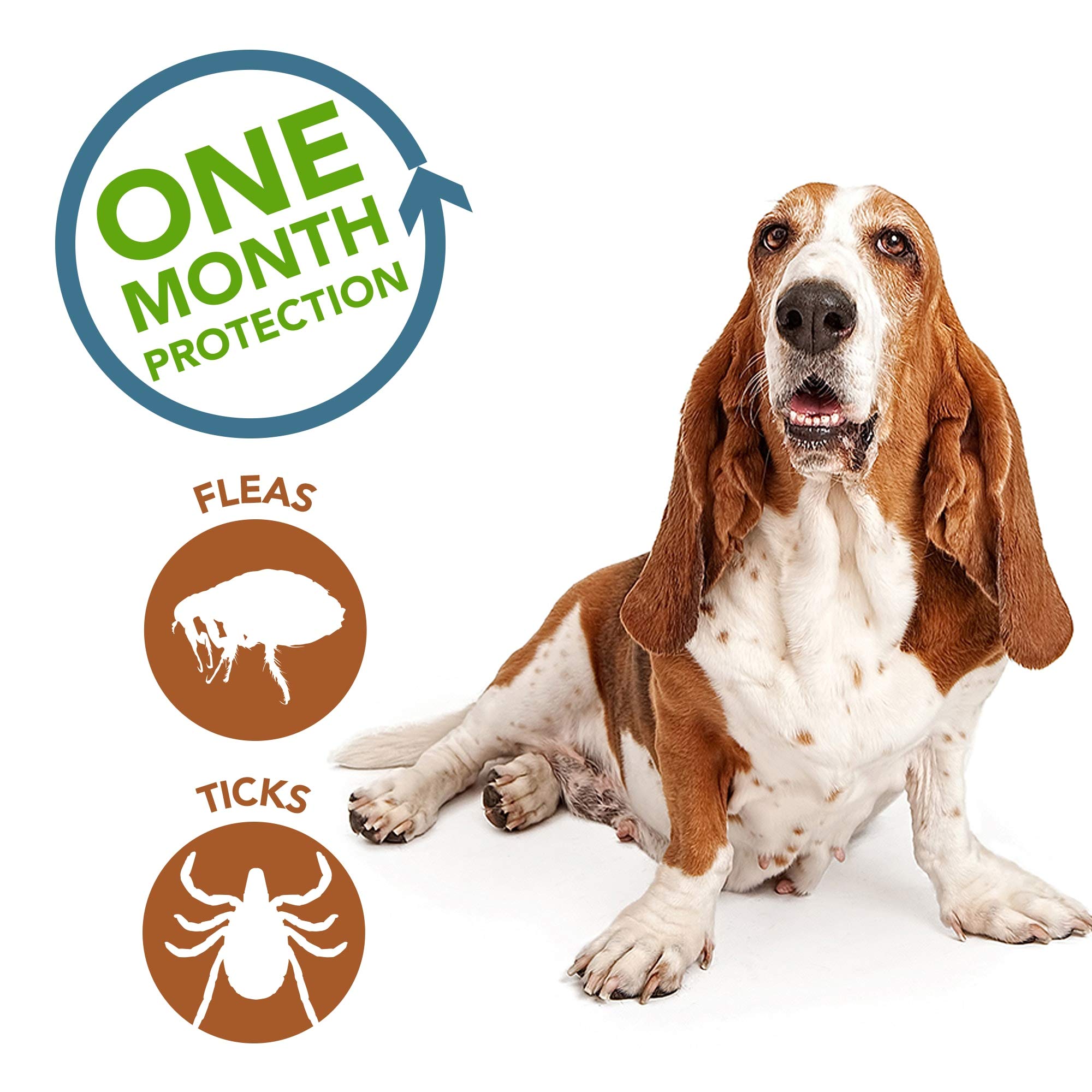 Vets Best Topical Flea & Tick Treatment for Dogs 16-40lbs, 4 Month Supply