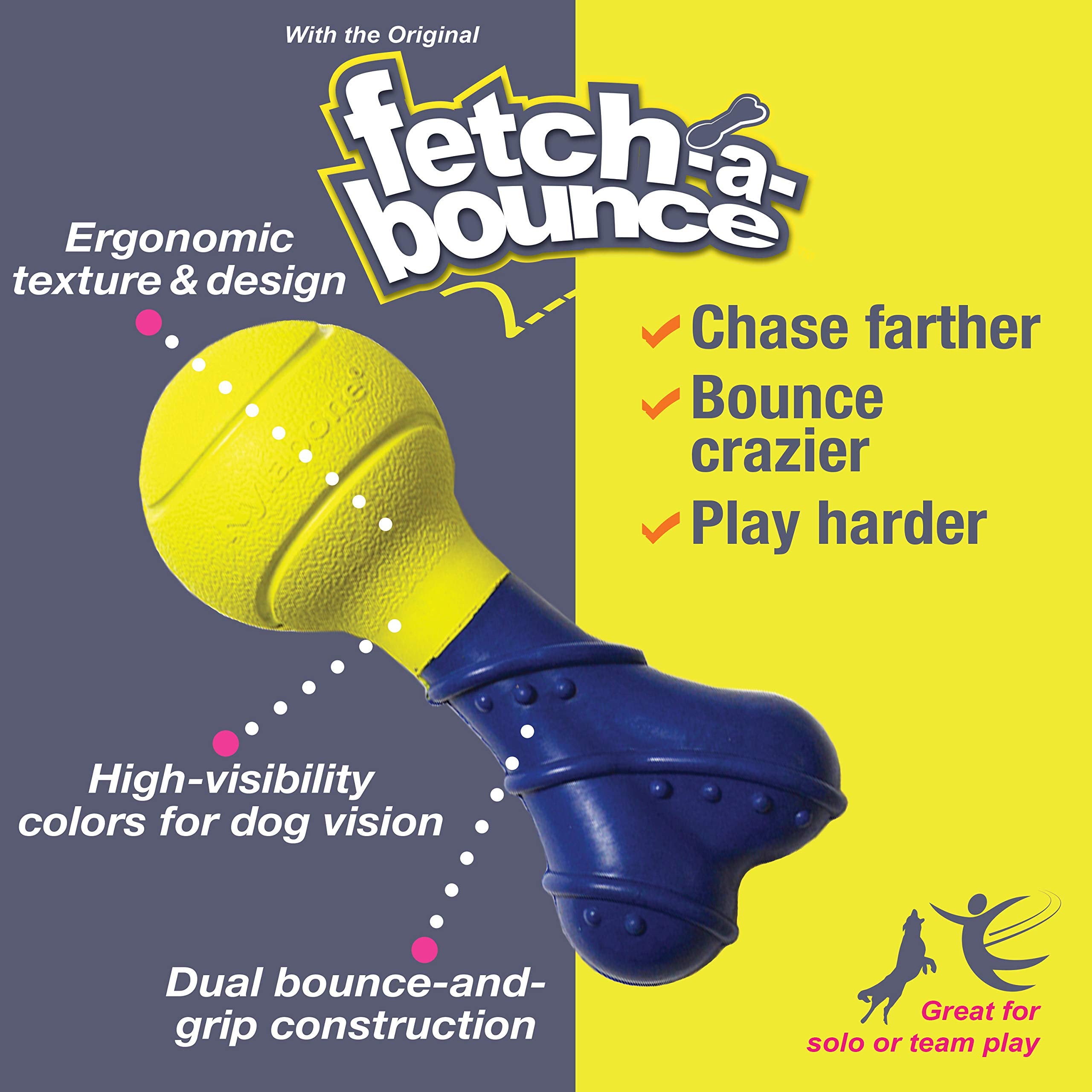 Nylabone Power Play Fetch-A-Bounce Interactive Play Toy, Fetch Toy For Dogs, Small (1 Count)