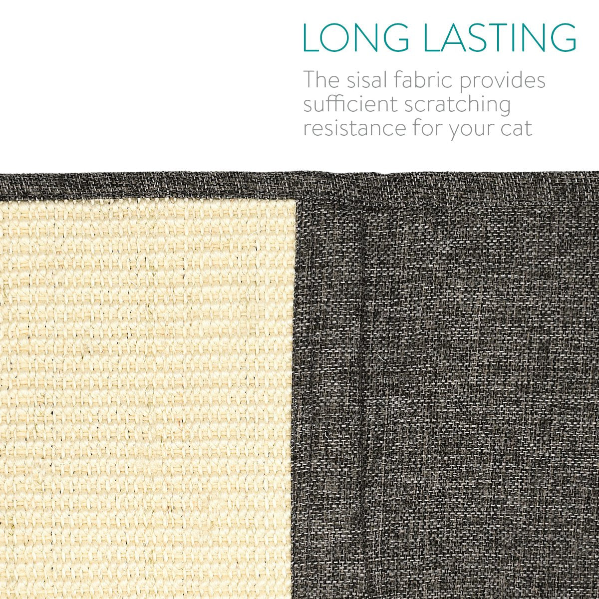 Navaris Cat Scratch Armrest Organizer - Sisal Furniture Protector Scratching Pad For Cats - Scratcher Mat Cover For Sofa Couch Armchair - Dark Gray