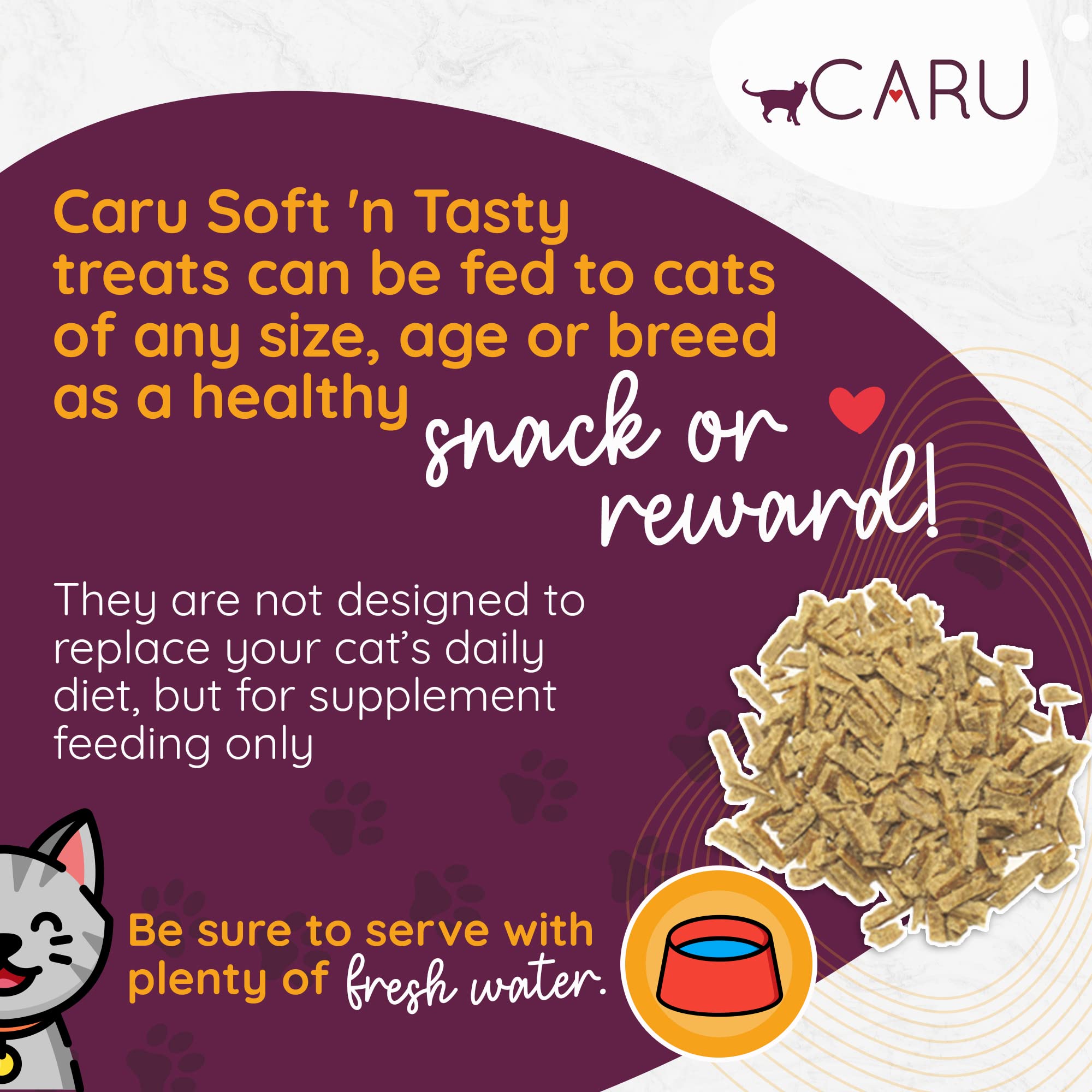 CARU - Soft n Tasty Baked Bites - Salmon Bites Cat Treats - Flavorful All-Natural Treats - 3 oz.