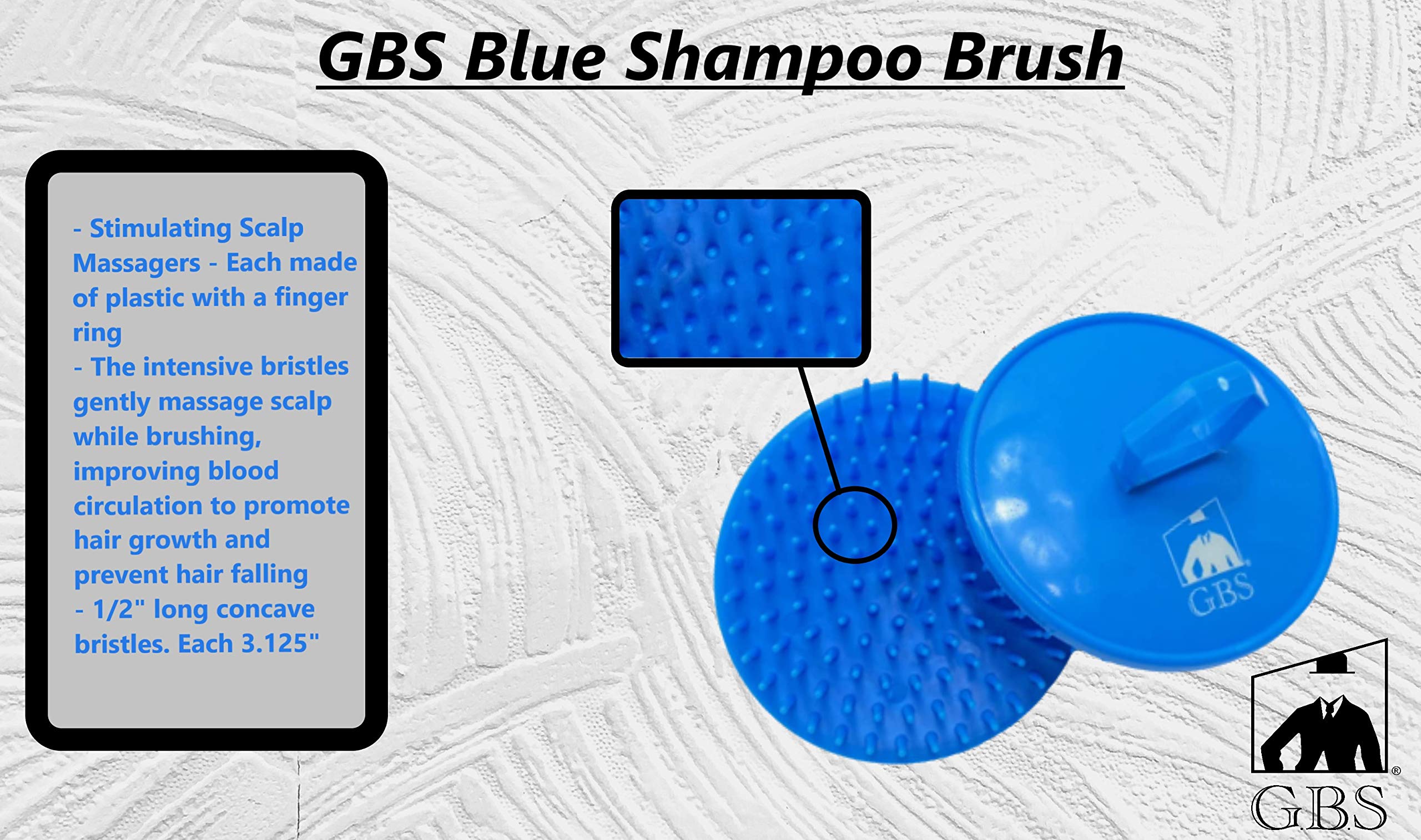 G.B.S Hair Scalp Massager Shampoo Brush-Scalp Brush For Hair Washing, Women, Men & Pet Grooming, Blue