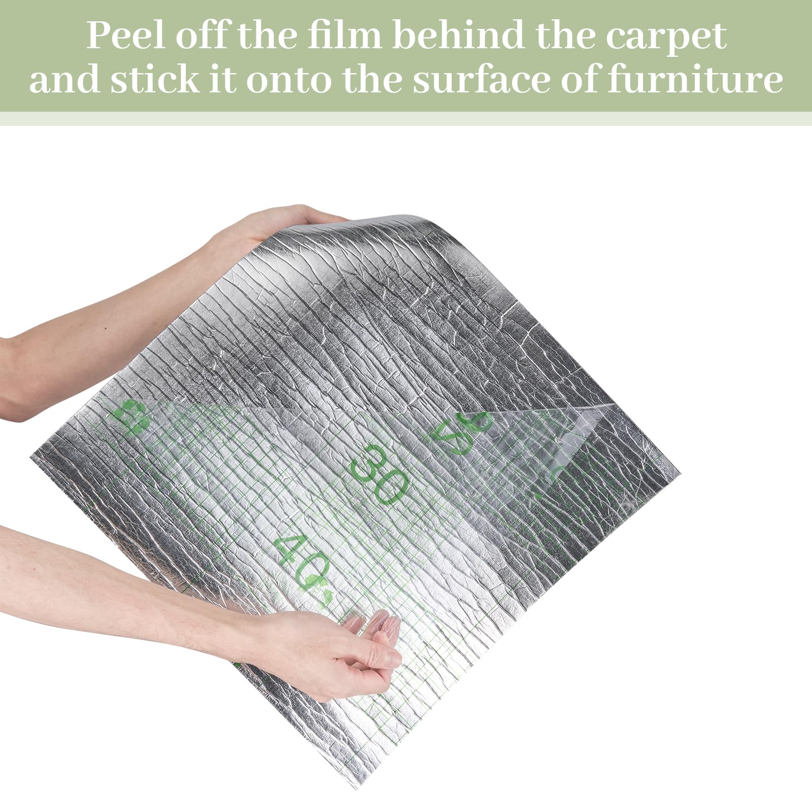 Uranshin Cat Scratch Mat,Trimmable Self-Adhesive Cat Scratch Furniture Protector Cat Scratching Post Carpet Covered 78.7x15.8 Ca