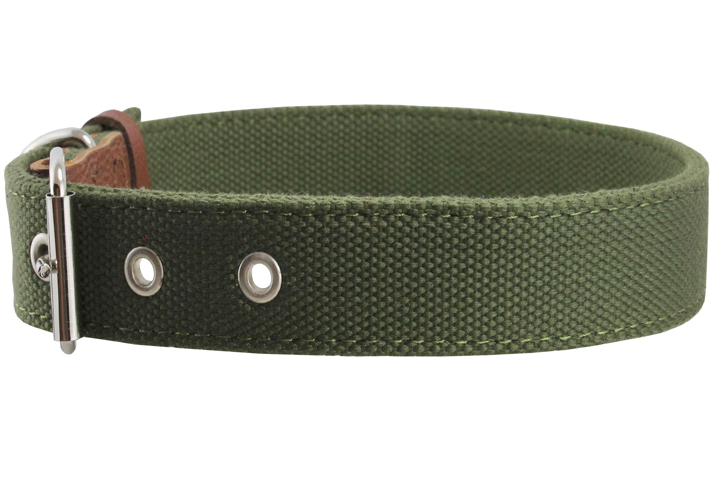 Cotton Web Dog Collar 1' Wide. Fits 15'-19' Neck. Boxer, Retriever