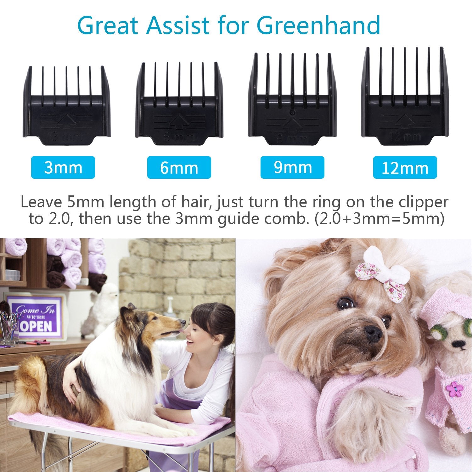 Dog Clippers For Grooming, Low Noise Dog Grooming Clippers, Cordless Dog Hair Trimmer, Rechargeable Dog Shavers For Grooming Dogs Cats Pets