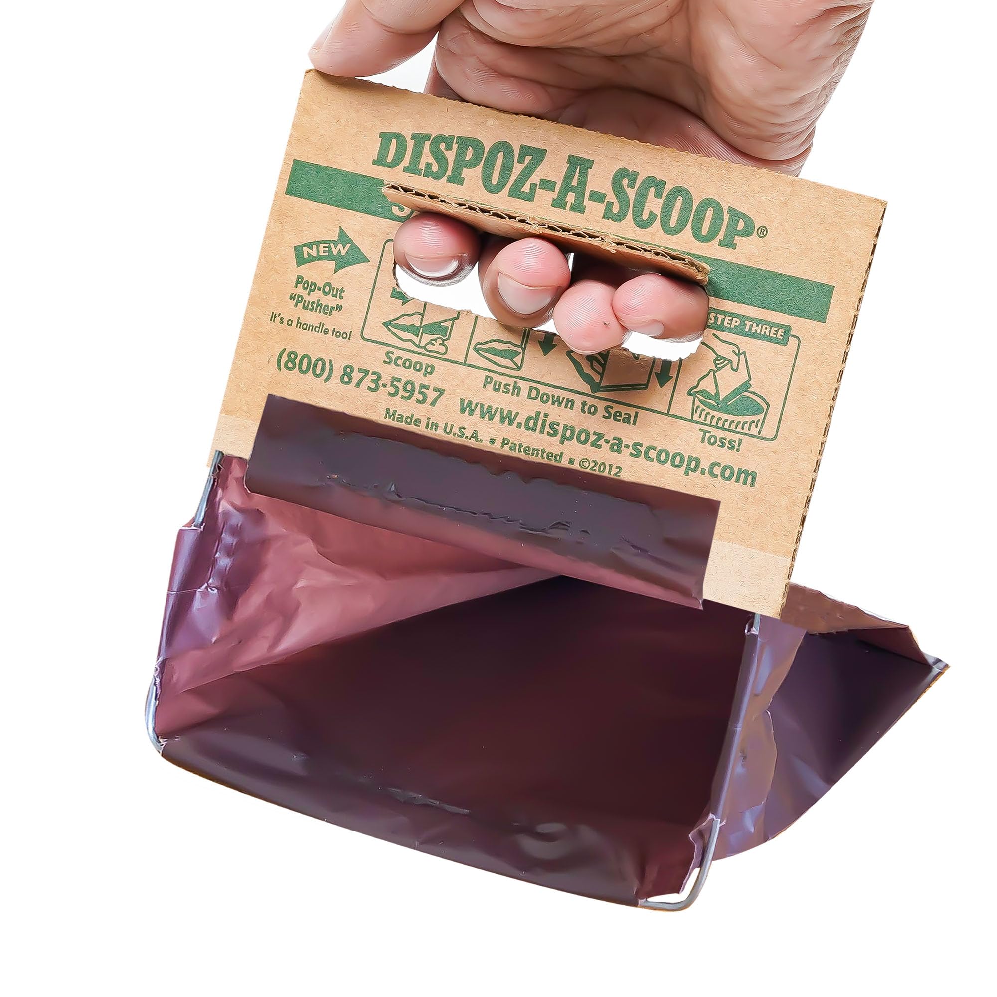 Dispoz-A-Scoop Pack Of 96 Scoop-Seal-Dispose Dog Pooper Scooper With Bag Attachment No-Touch Pooper Scoopers Solution Portable P