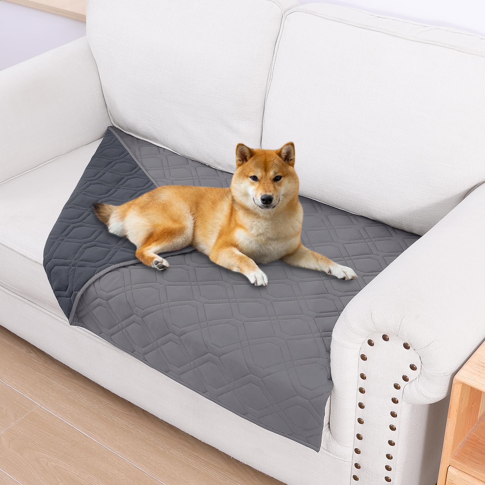 Smiry Waterproof Dog Blanket, 30X53 Inch Soft Pet Bed Cover Reversible, Washable Sofa Couch Furniture Protector For Small Medium