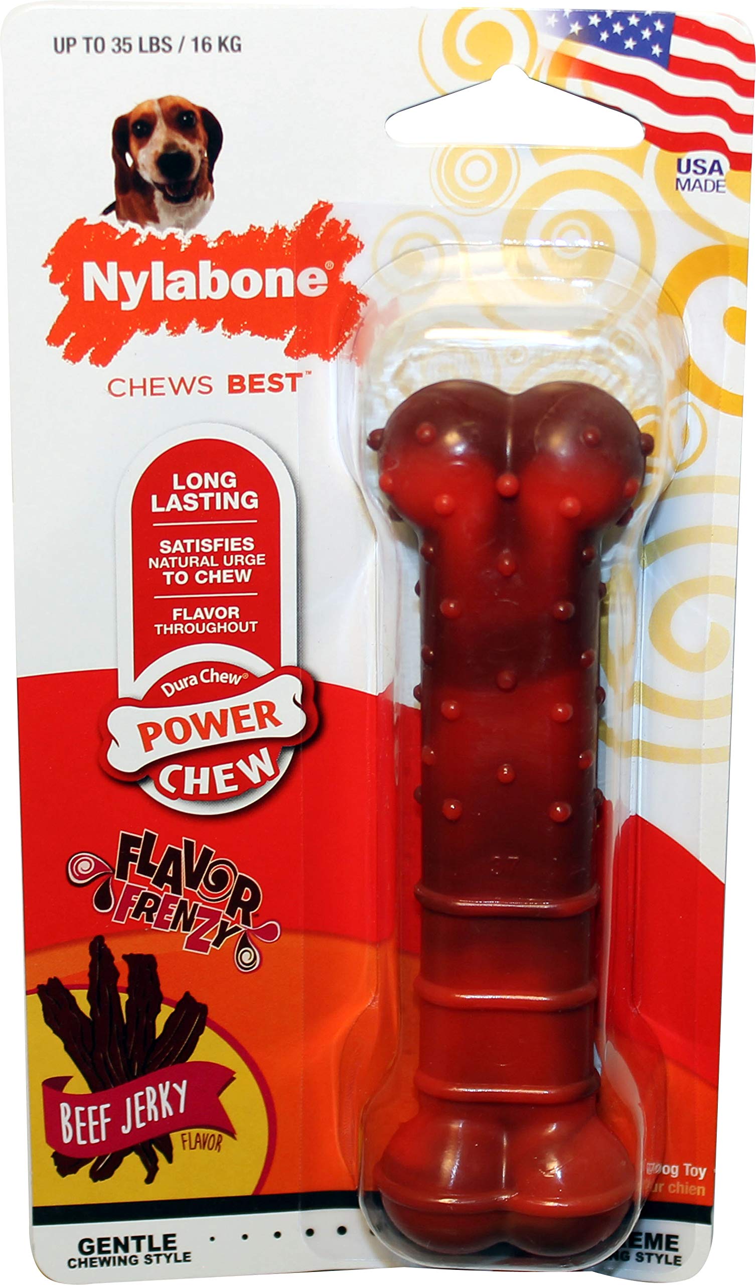 Nylabone Tfh Publications- Nbj103P Power Chew Textured Bone - Wolf