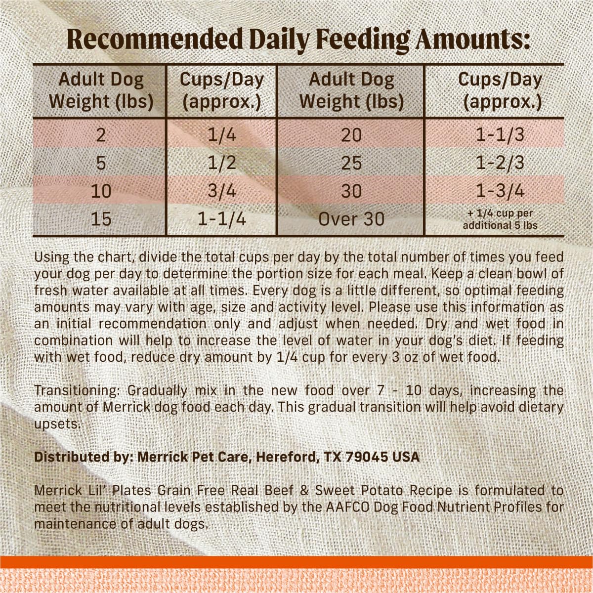 Merrick Lil Plates Premium Grain Free Dry Dog Food For Small Dogs, Real Texas Beef And Sweet Potato Kibble - 20.0 lb. Bag