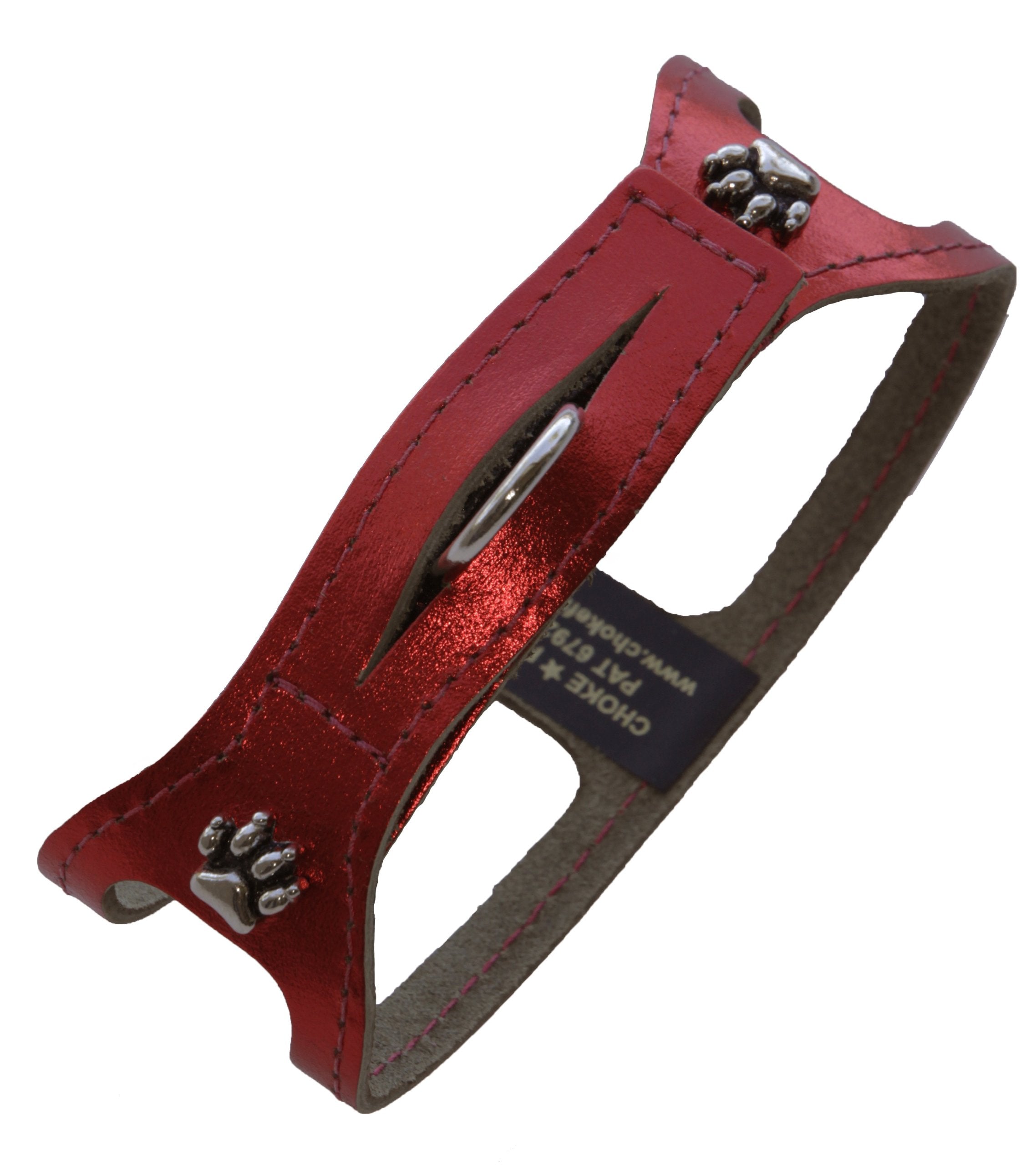 Chokefree Pet Shoulder Collar, 9', Metallic Red
