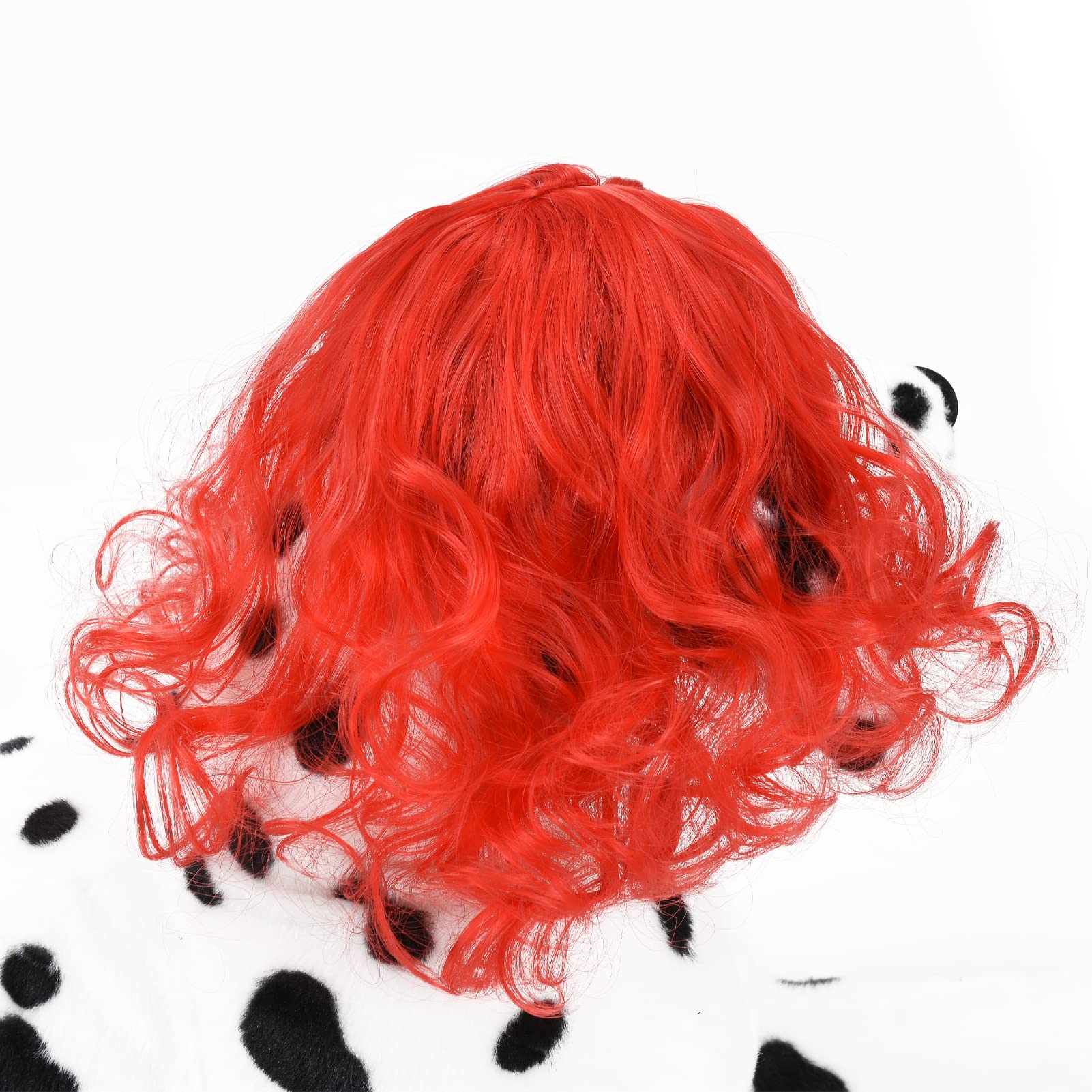 Funny Dog Cat Cosplay Wig, Pet Wigs For Halloween, Christmas, Parties, Festivals, Dog Wigs For Small Medium And Large Dogs (Wine Red)