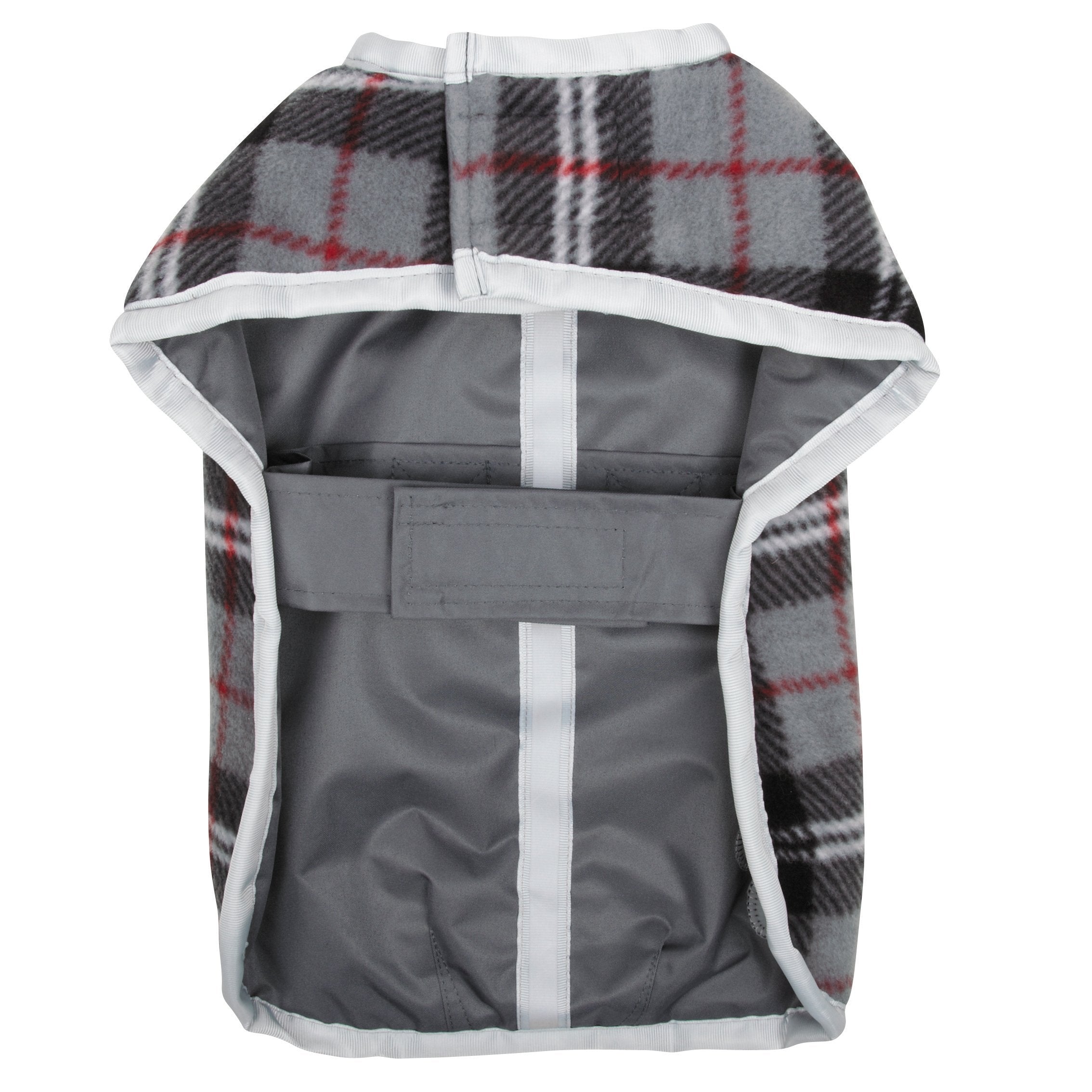 Zack & Zoey Polyester Gray Noreaster Dog Blanket Coat, Extra Small Size - Durable Coat Uses hook and loop for Adjustable Fit