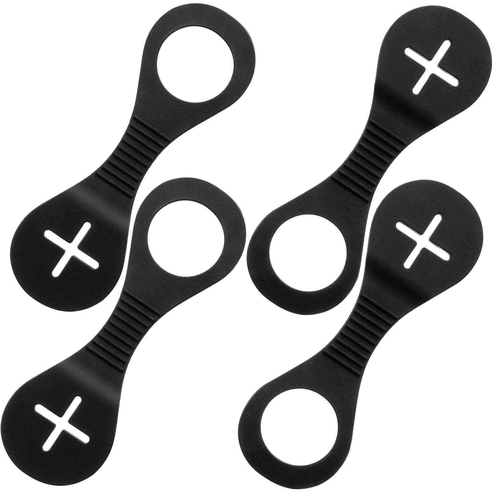 Boao 4 Pieces Pet Poop Bag Holder for Leash Dog Waste Bag Carrier Handy and Easy Use Dispenser Accessories