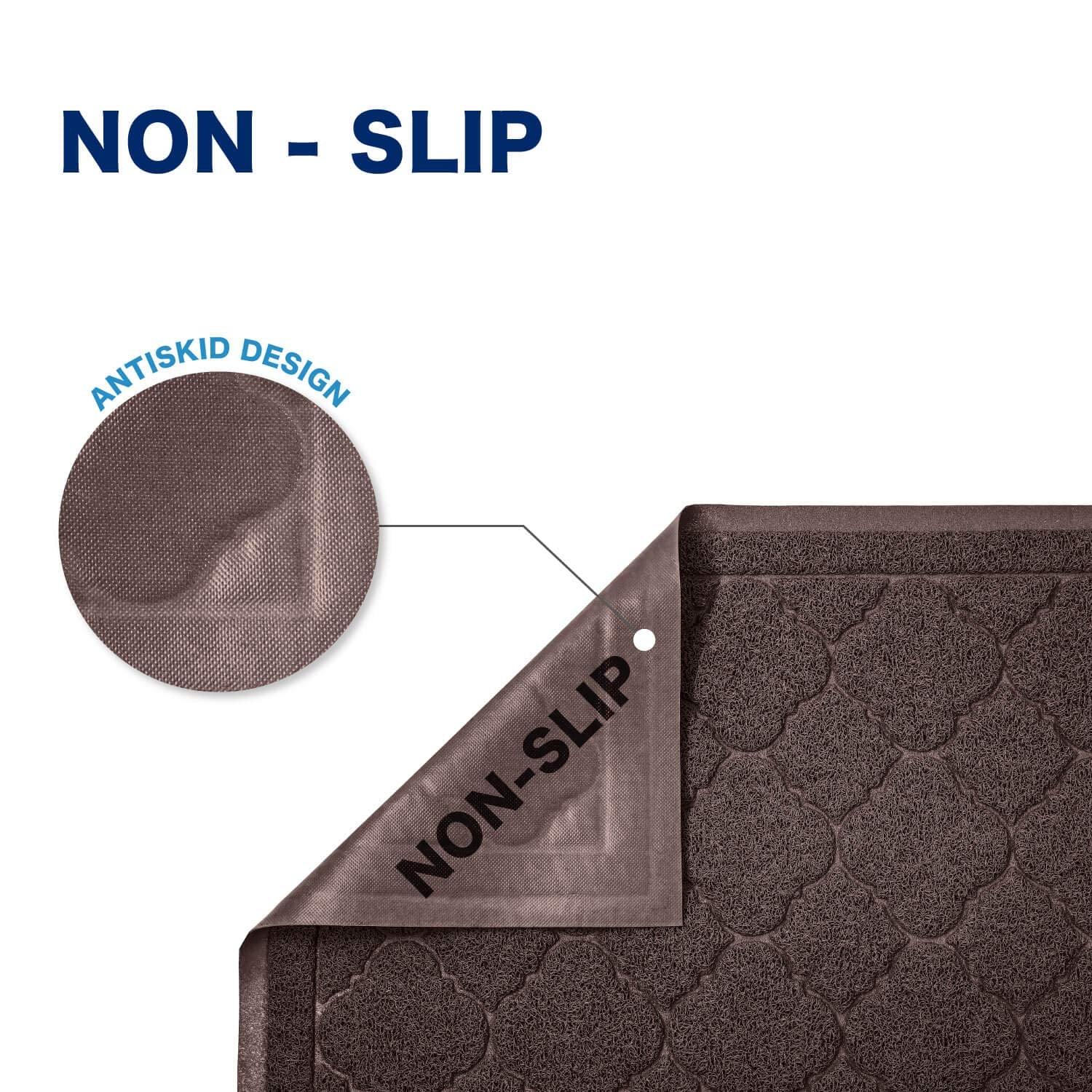 WePet Cat Litter Box Mat - XXL 47" x 36" Durable PVC Pad, Brown, Phthalate Free, Urine-Resistant, Scatter Control