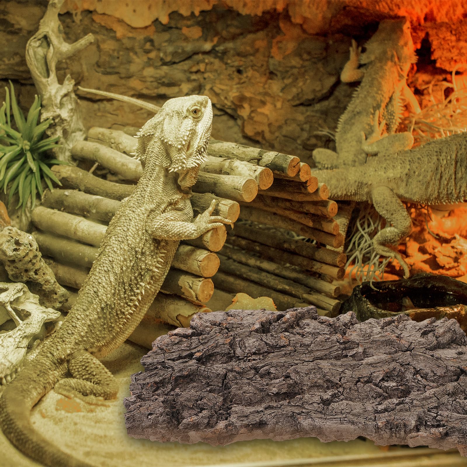 Mipcase Reptile Bark Reptile Hideout Decor Reptile Cork Bark Reptile Climbing Mat for Terrarium Decor Cork Bark for Reptiles Liz