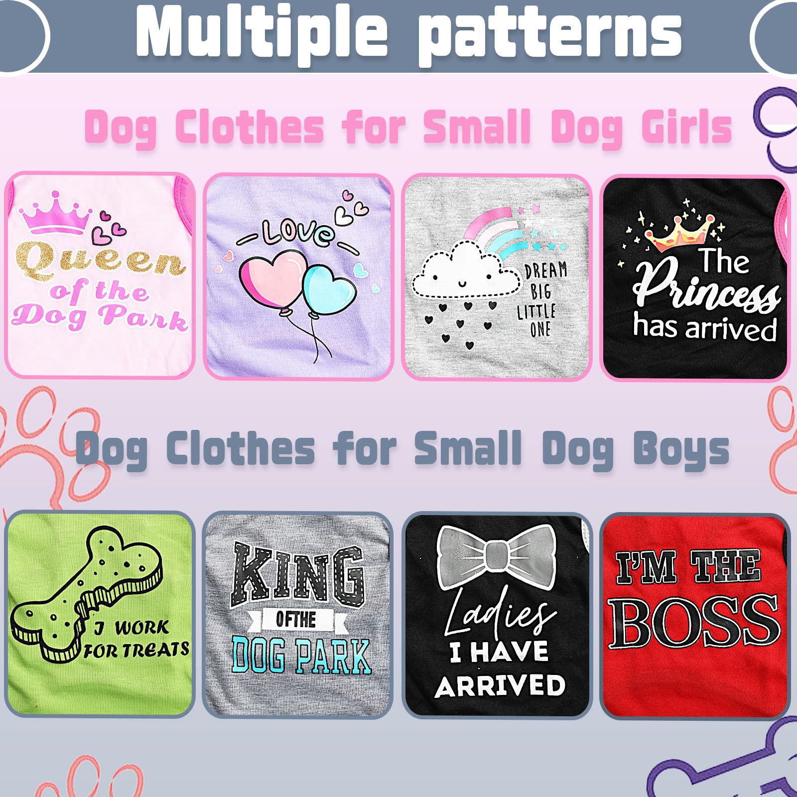 4 Pieces Dog Clothes For Small Dogs Boy Summer Puppy Clothes For Chihuahua Yorkie Soft Cute Pattern Dog Shirt Spring Pet Cat Clo